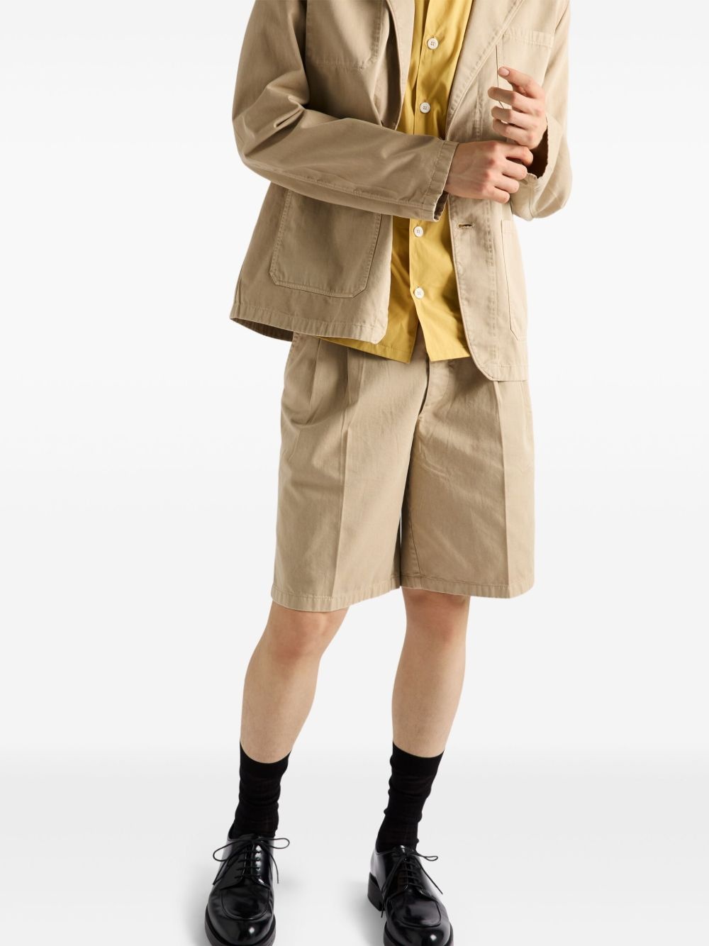cotton single-breasted blazer - 5