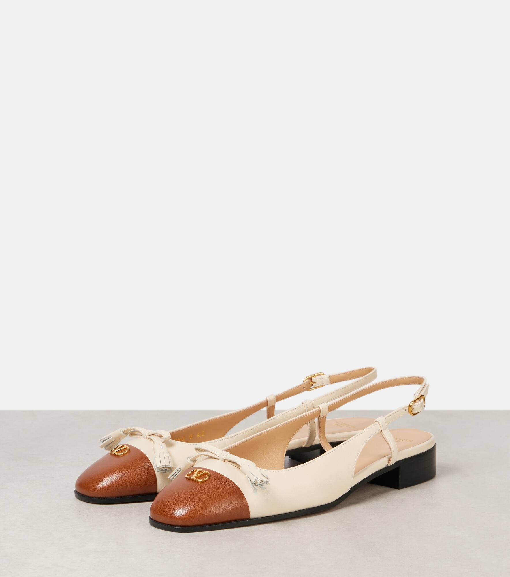 Valet Du Roi 25 leather slingback pumps - 4