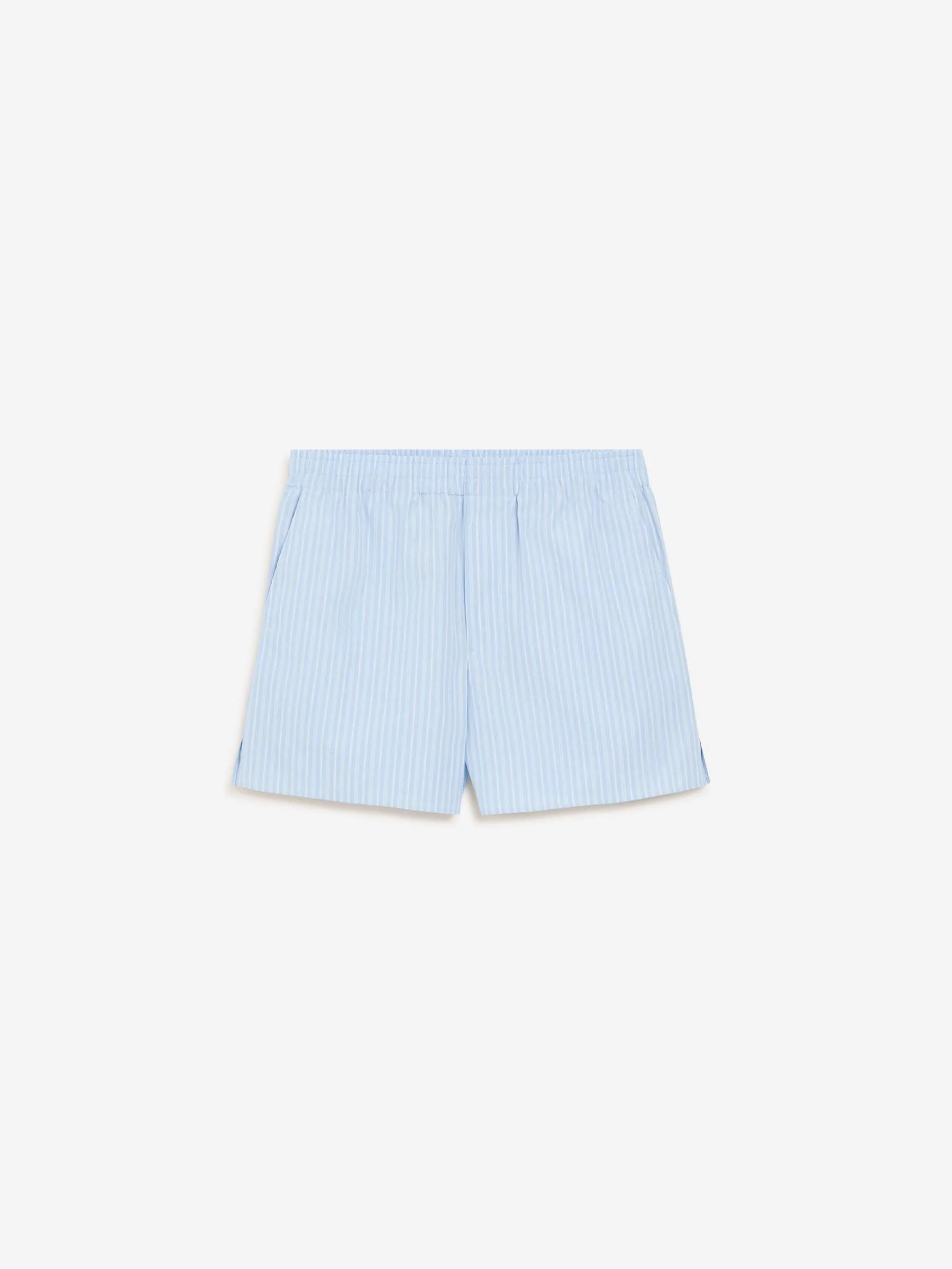 BLUE COTTON SHORTS - 1