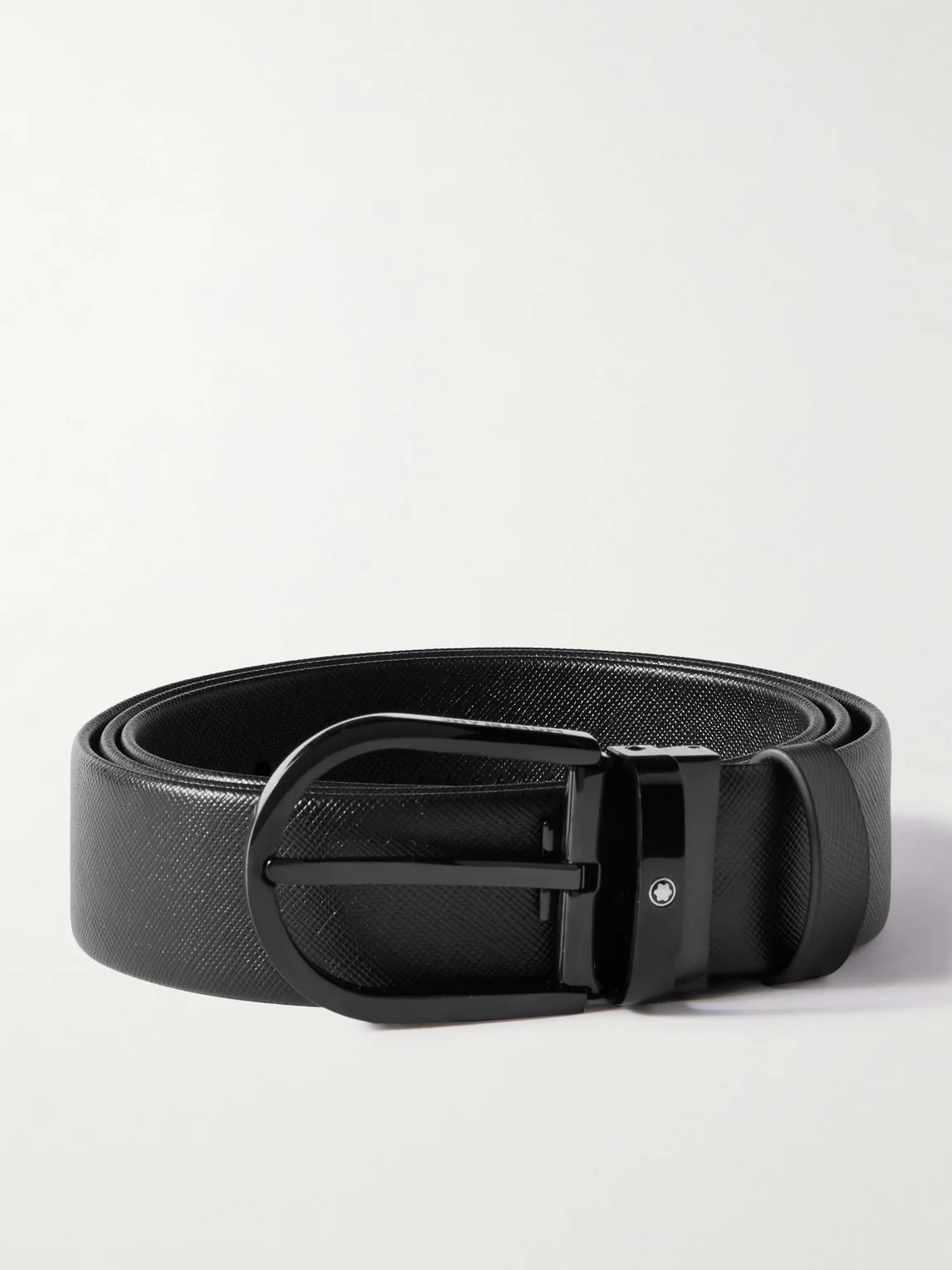 3.5cm Cross-Grain Leather Belt - 1