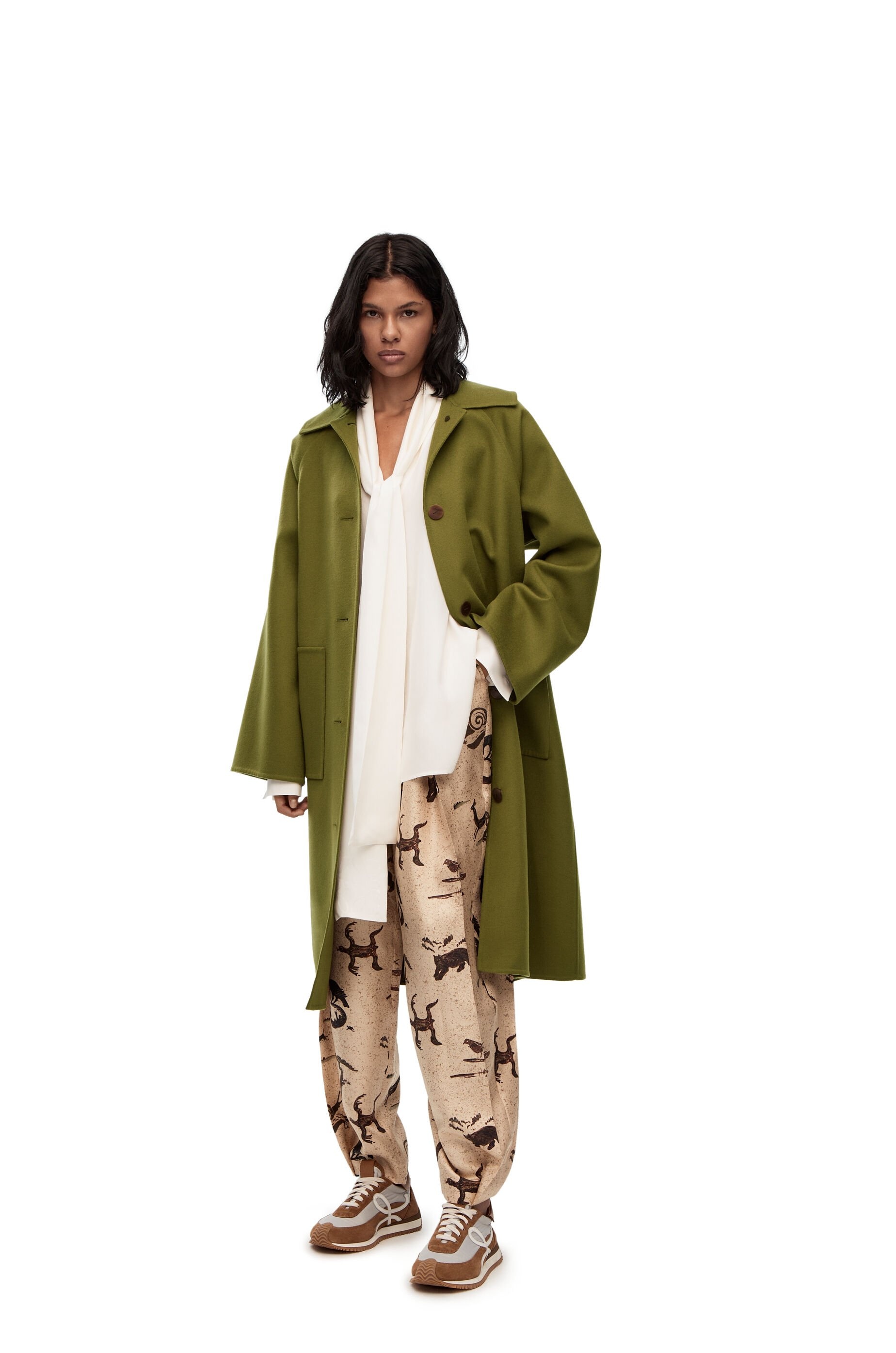 Raglan coat in wool and cashmere - 2