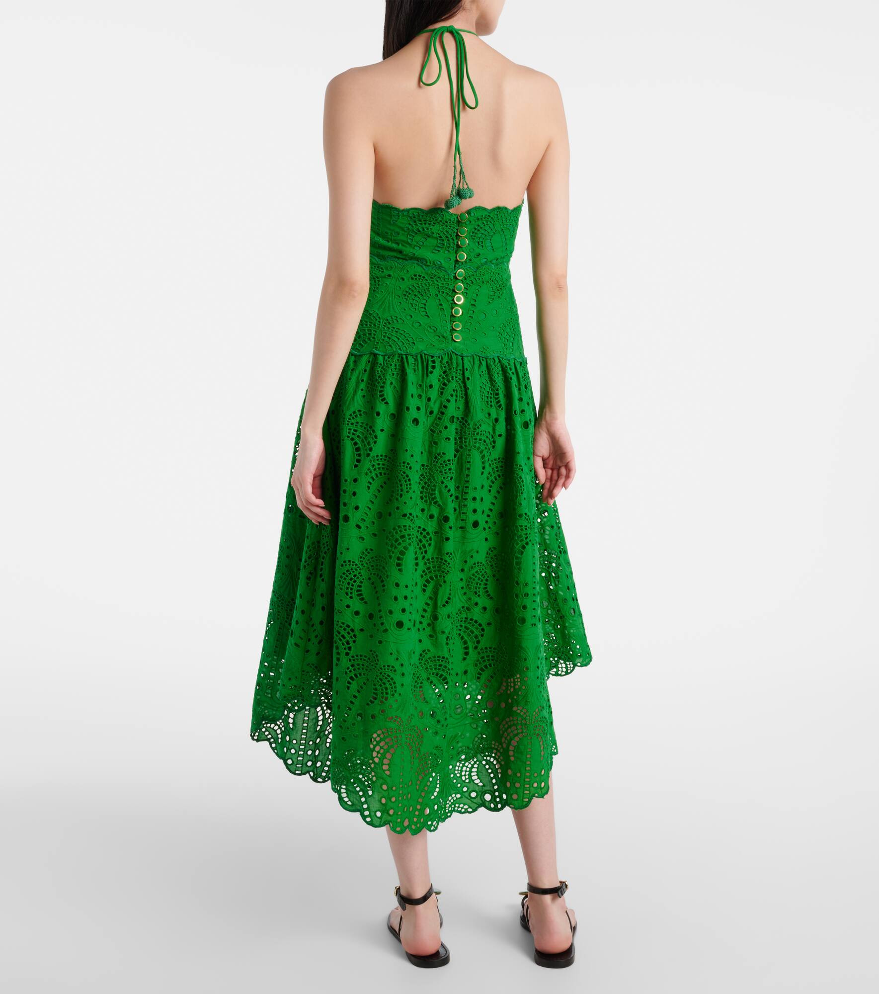 Embellished cotton midi dress - 3