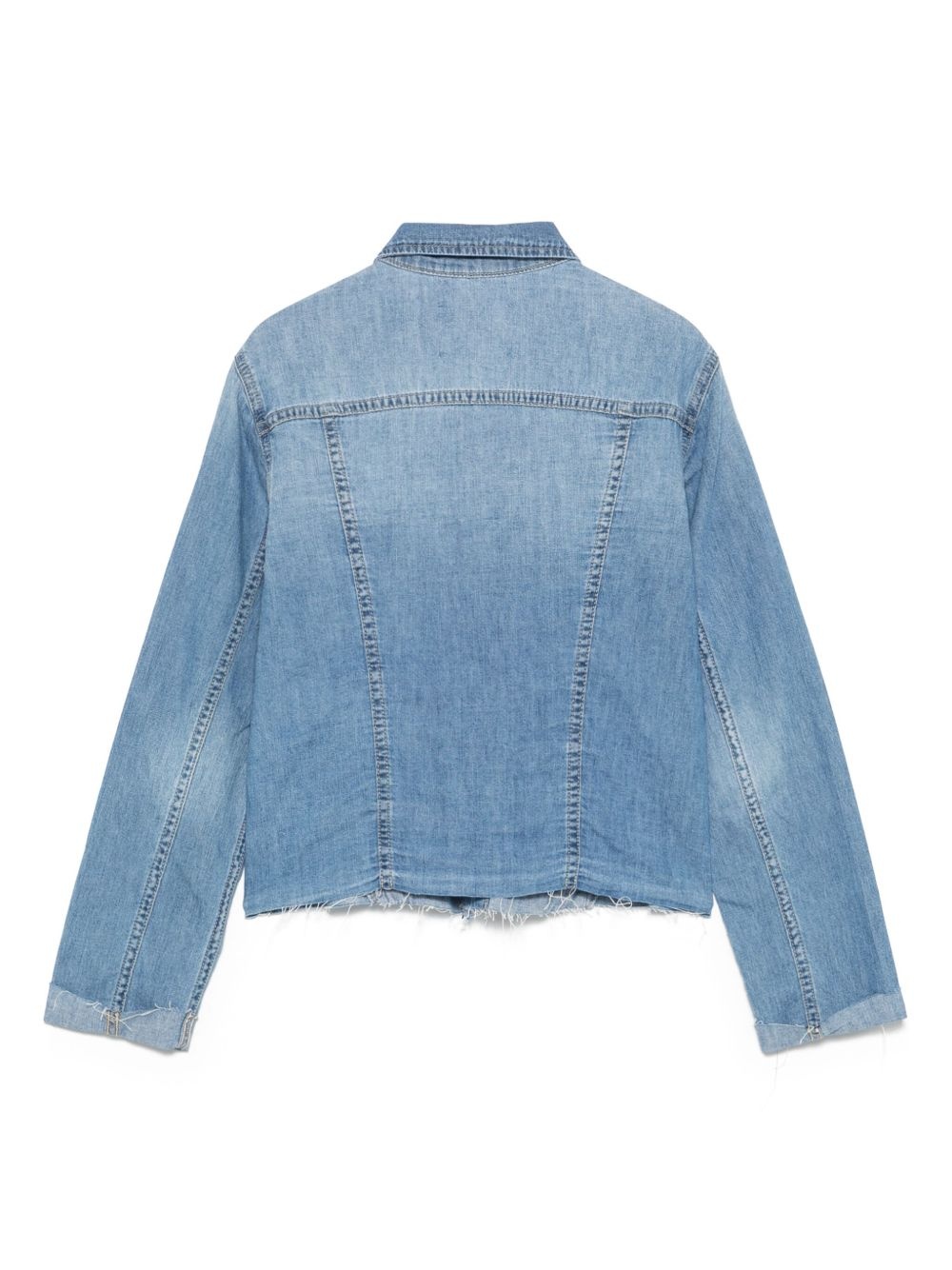 seam-embellished denim jacket - 2