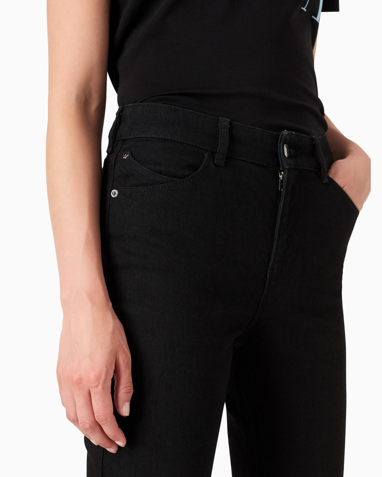 J18 High-waisted skinny-fit rinsed comfort-denim jeans - 6