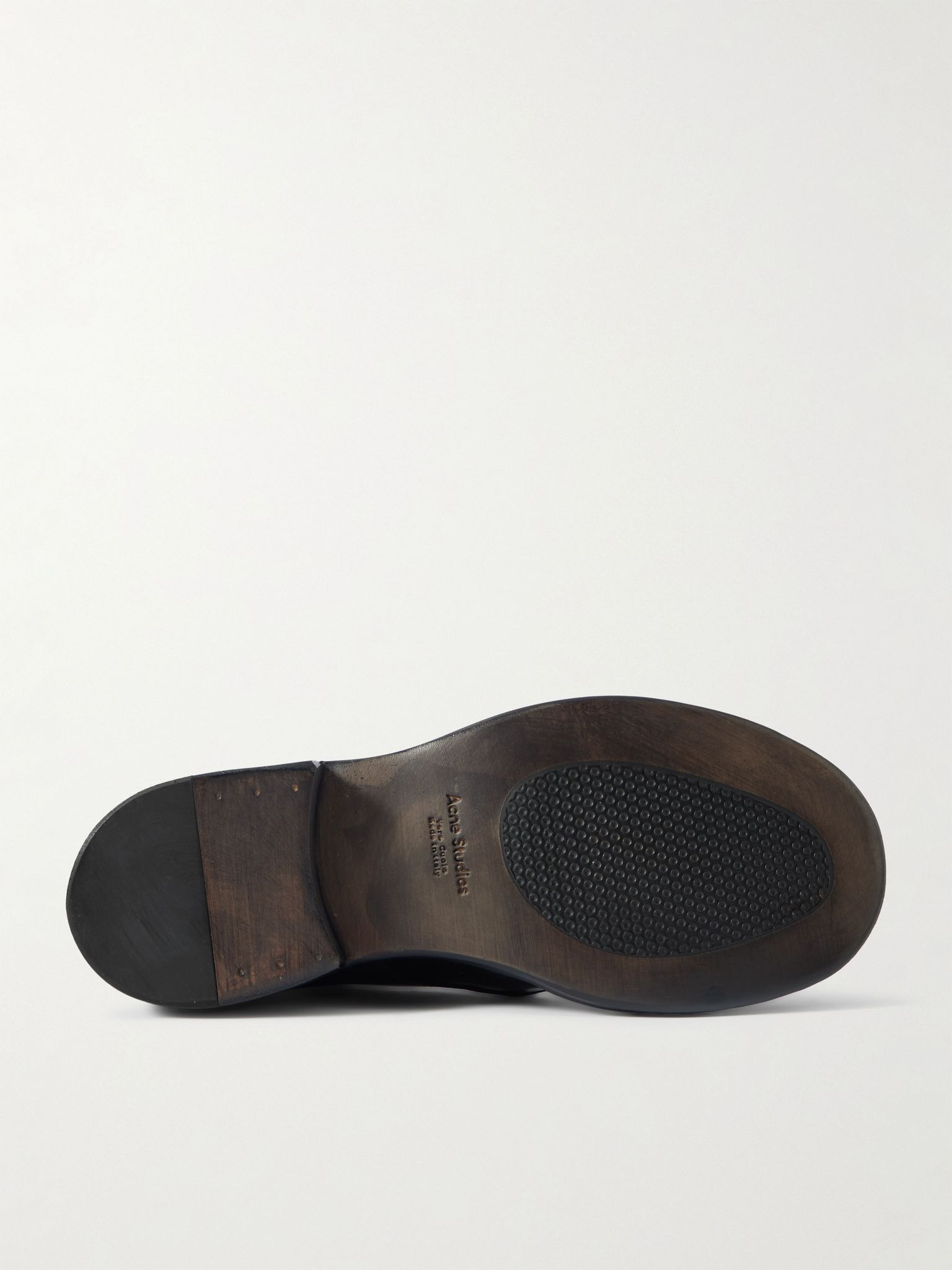 Glossed-Leather Derby Shoes Black - 3