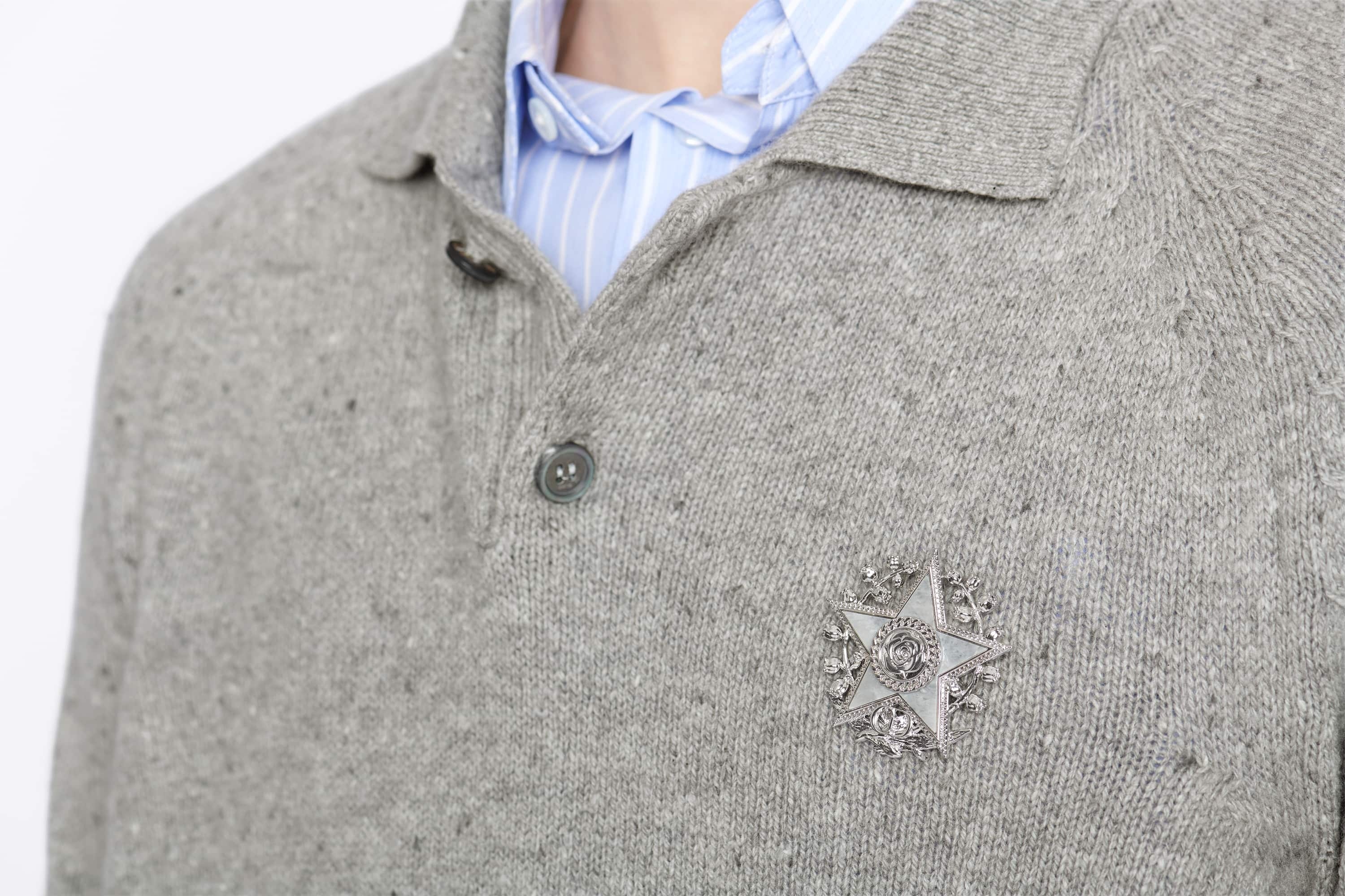 Oversized Long-Sleeved Polo Shirt - 7