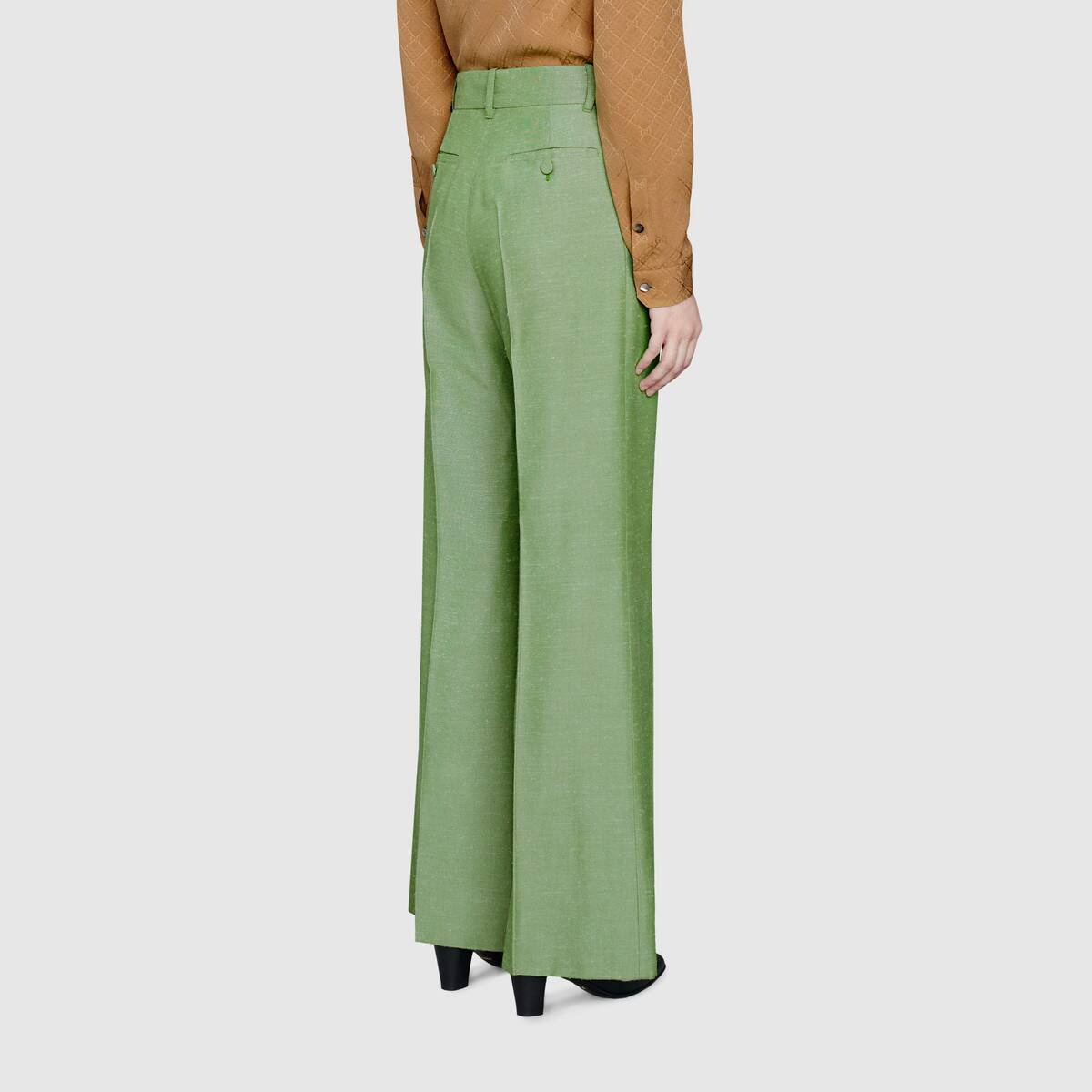 Wide viscose pant with Gucci Orgasmique - 4