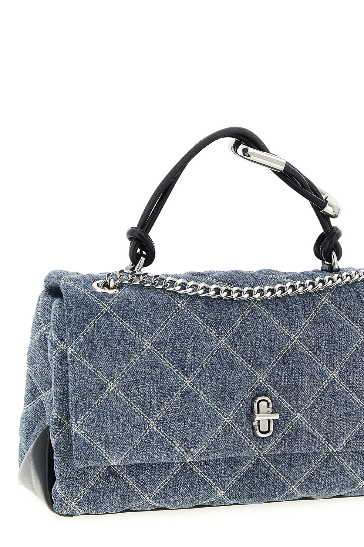 'The Quilted Denim Dual' medium shoulder bag - 4