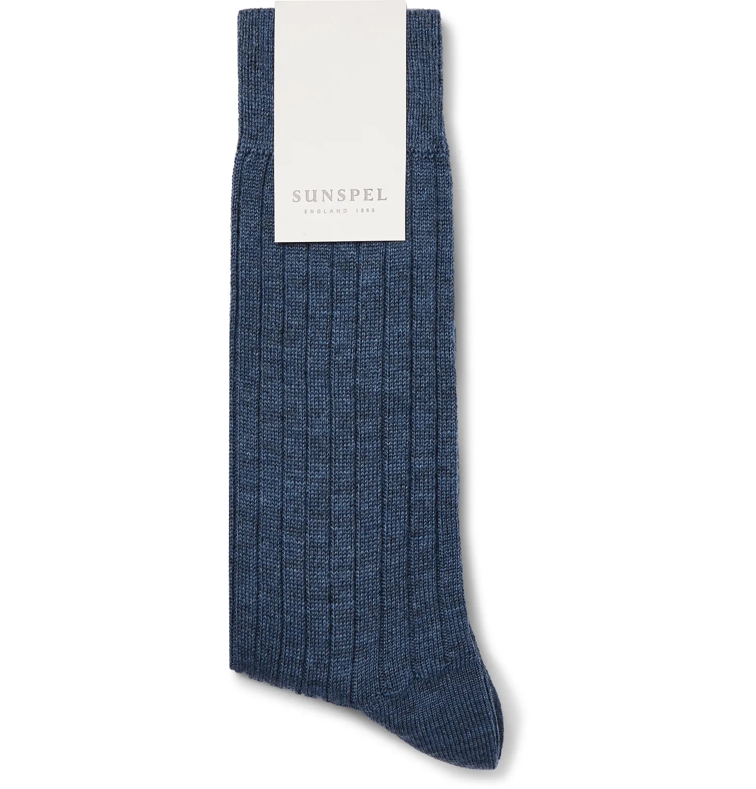 Ribbed Mélange Merino Wool Socks - 3