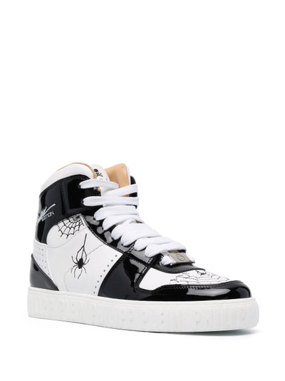 PHILIPP PLEIN leather high-top trainers outlook