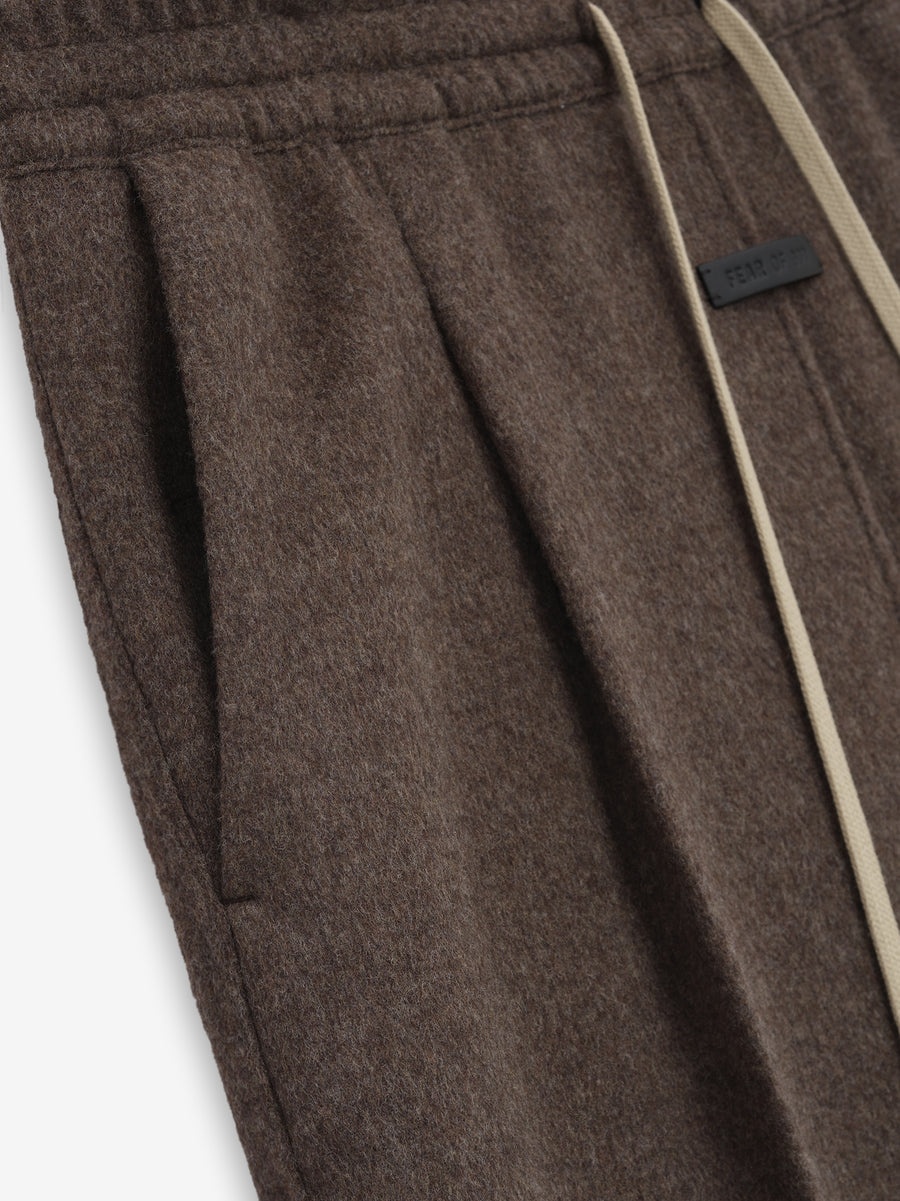 Brushed Wool Cashmere Wide Leg Pants - 3