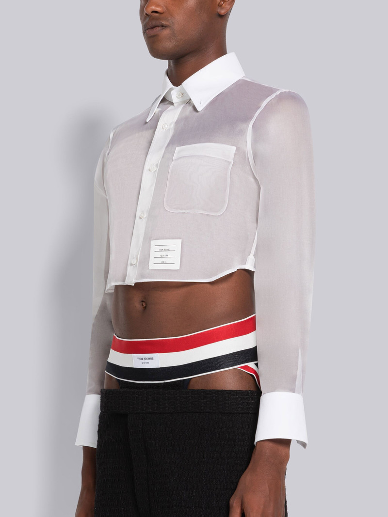 Thom Browne cropped silk shirt outlook