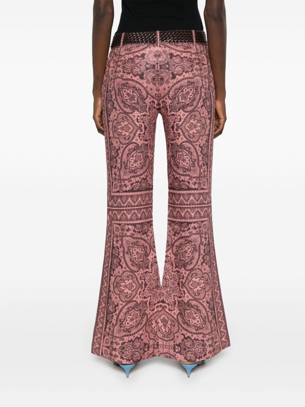 Ottie paisley-print flared trousers - 4