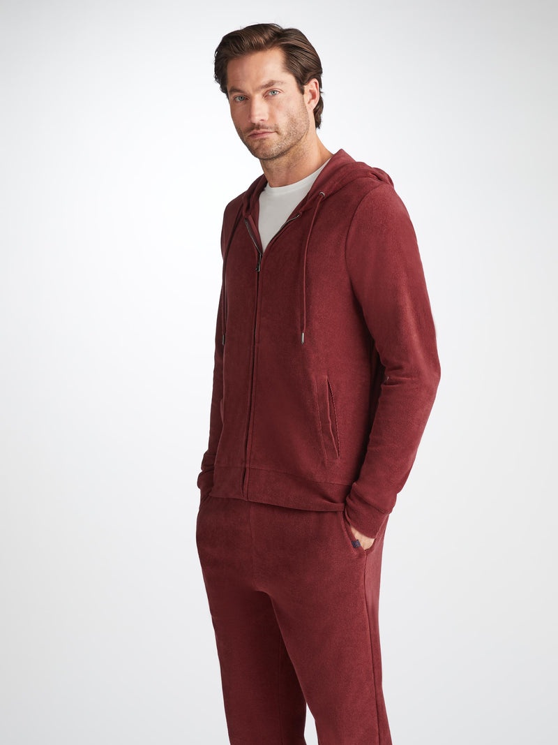 Men's Hoodie Isaac Terry Cotton Burgundy - 2