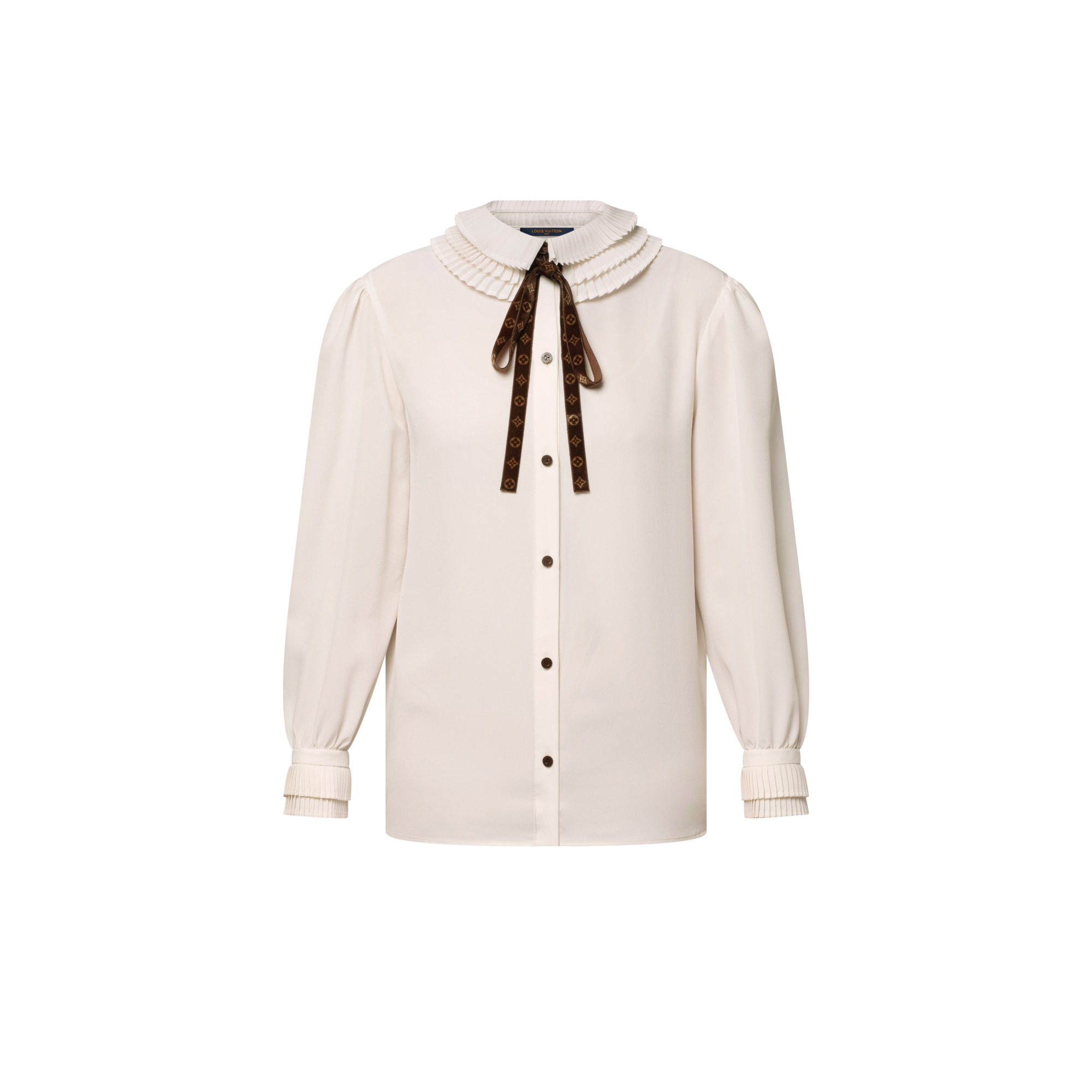 Pleat Collar Blouse - 1