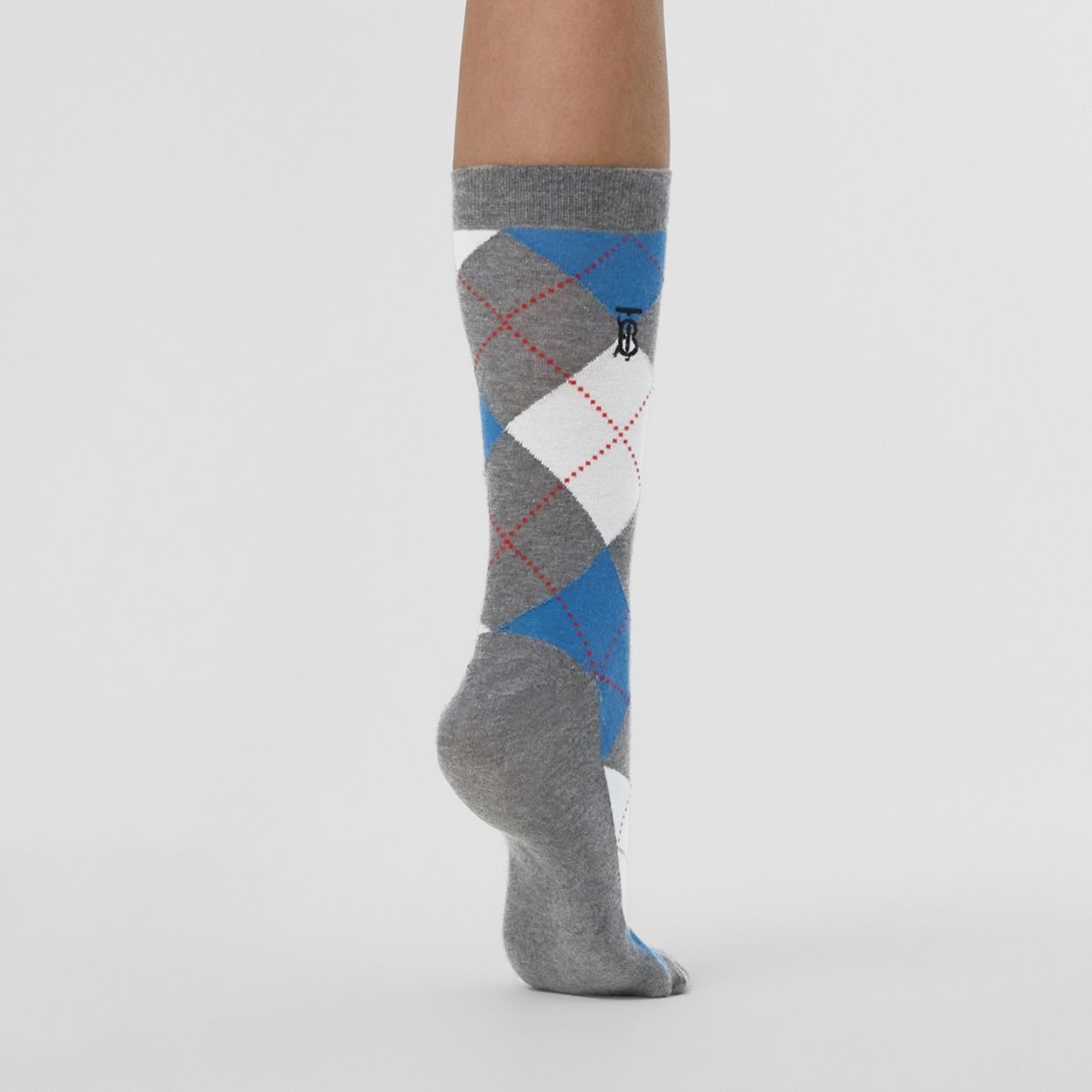 Argyle Intarsia Cotton Cashmere Blend Socks - 3