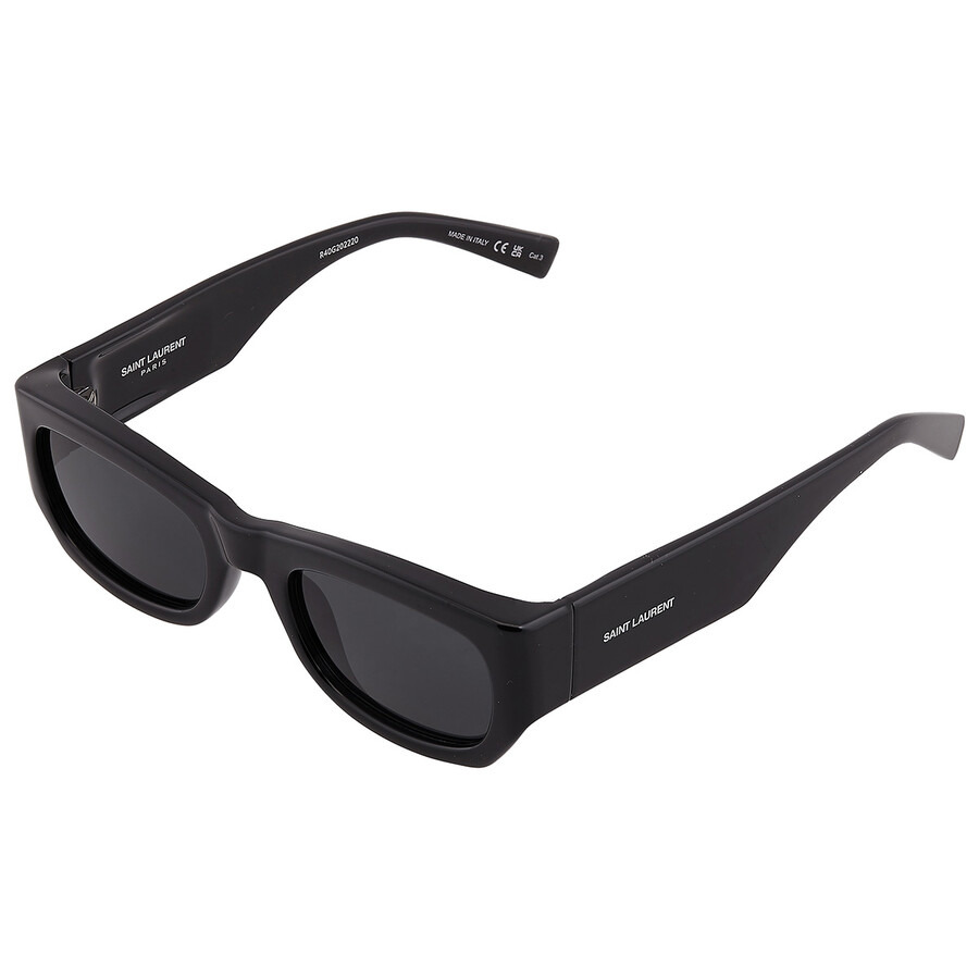 Saint Laurent Dark Grey Rectangular Ladies Sunglasses SL 713 001 53 - 4