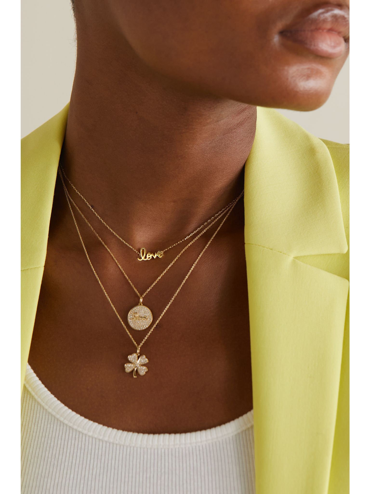 Tiny Love 14-karat gold necklace Gold - 5