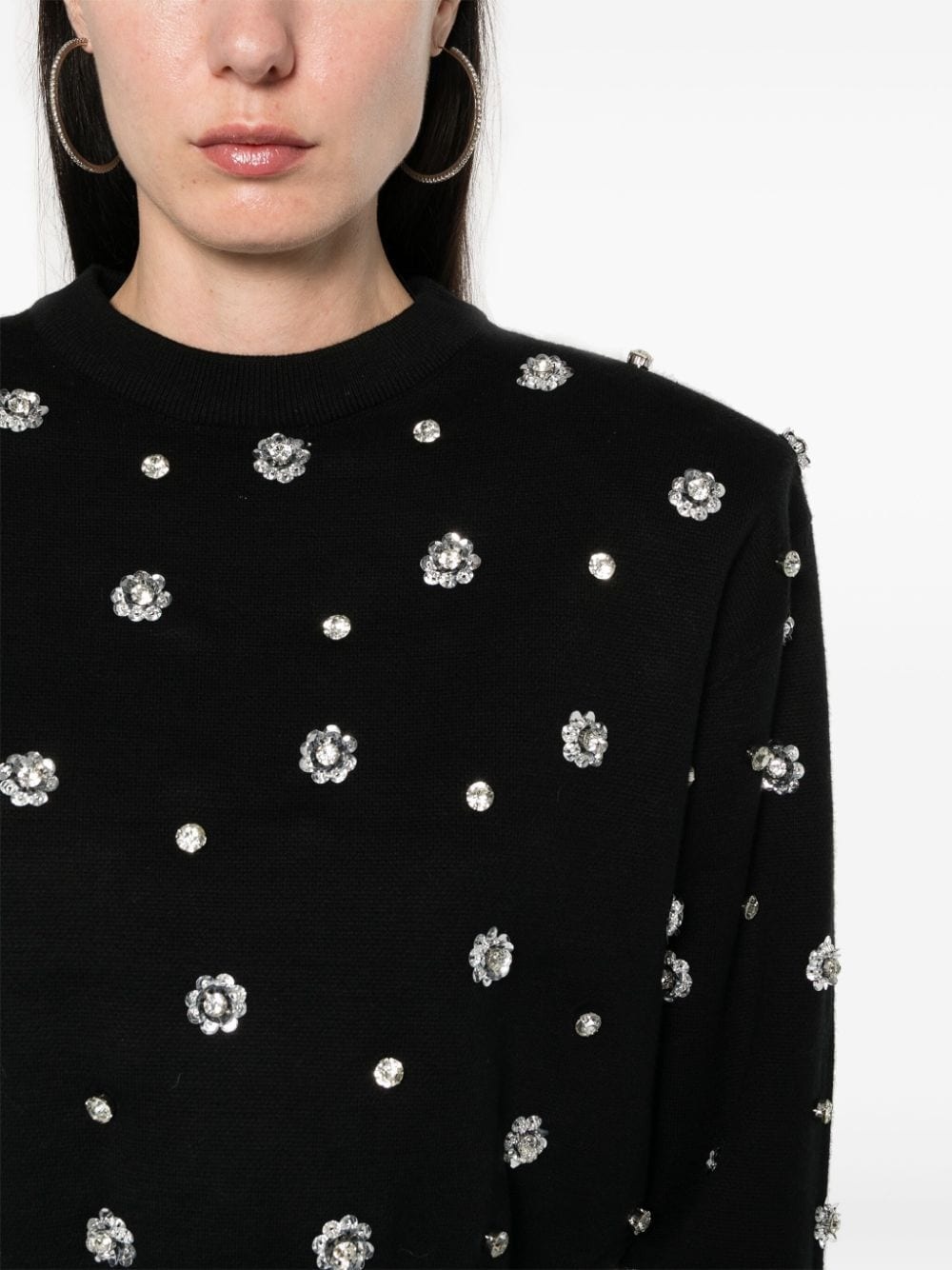 sequin-embellished jumper - 5
