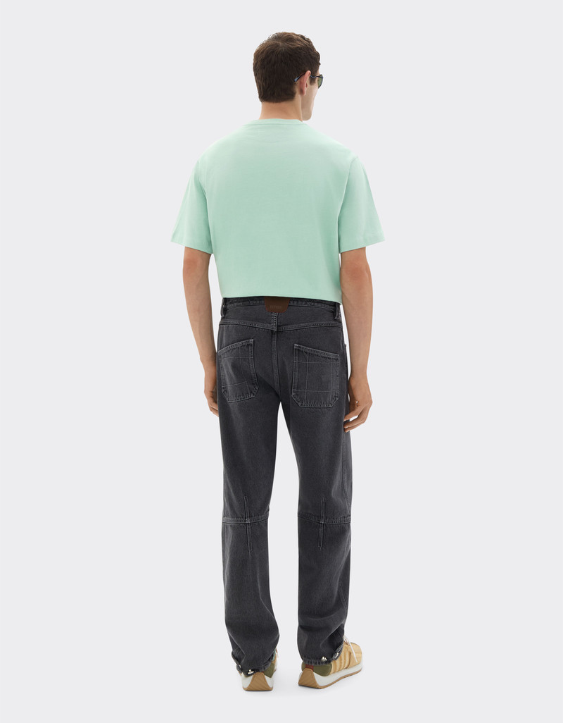 Cotton T-shirt with embroidered Ferrari logo 4