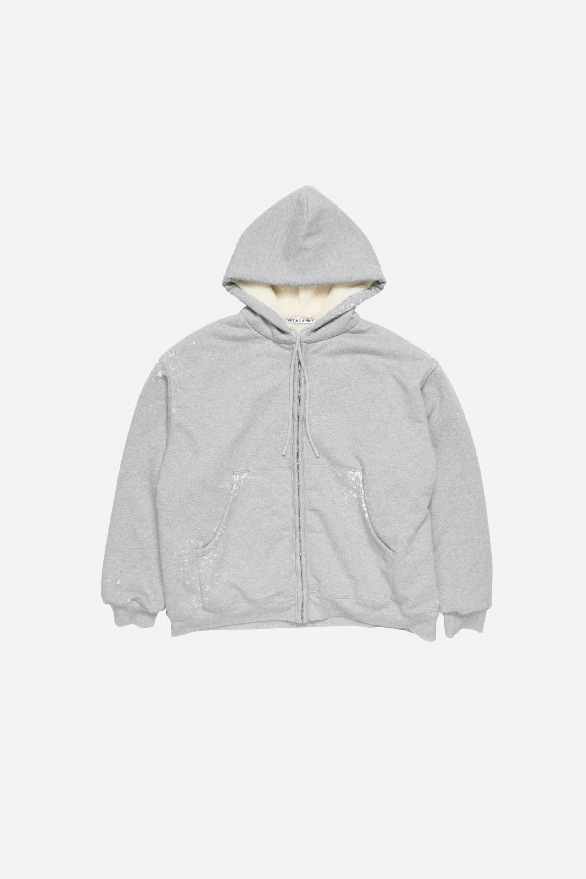 Hooded zipper sweater - Grey Melange - 6