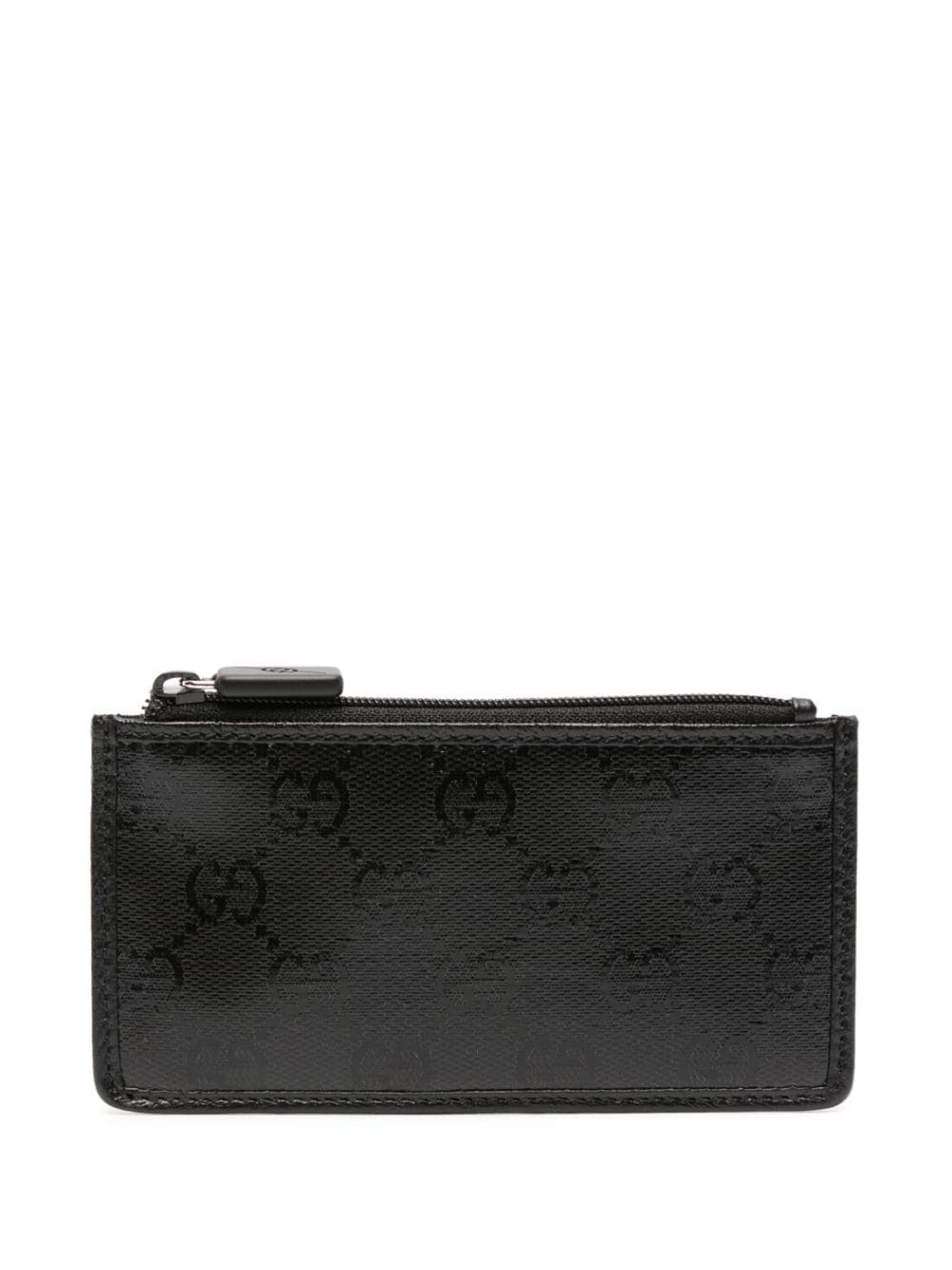 Leather zipped card case - 1