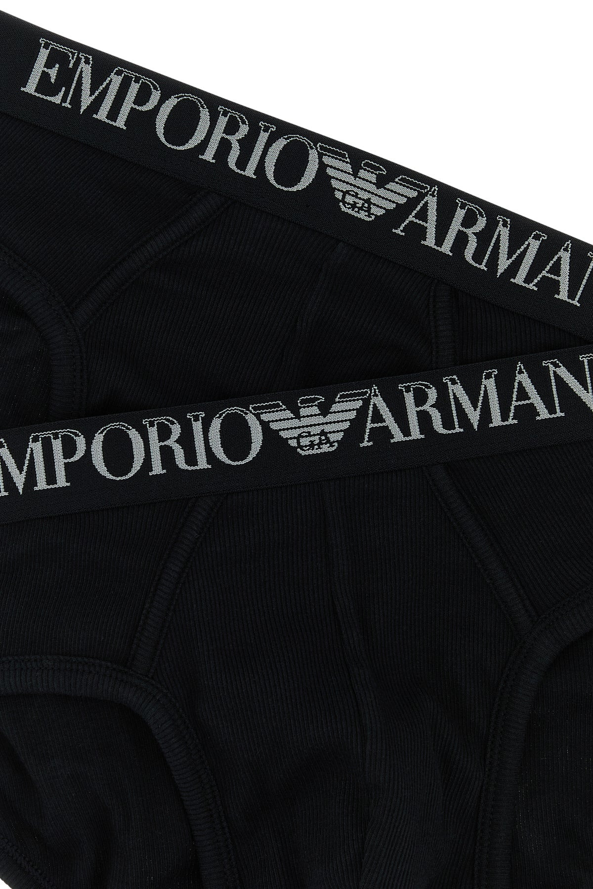 Black stretch cotton brief set - 3