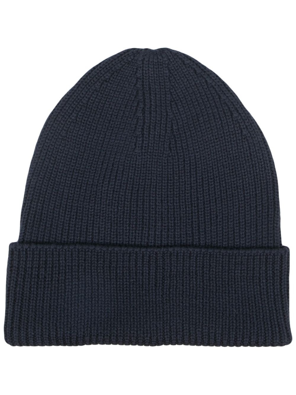 ribbed knit wool beanie - 1