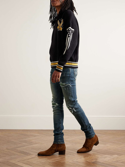 AMIRI MX1 Skinny-Fit Panelled Distressed Jeans outlook