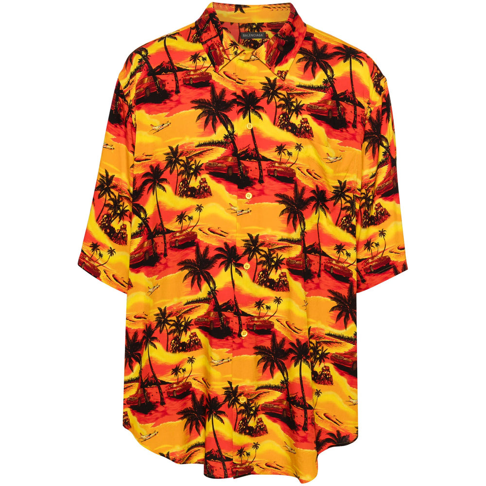 Balenciaga Orange Shirts Men - 1