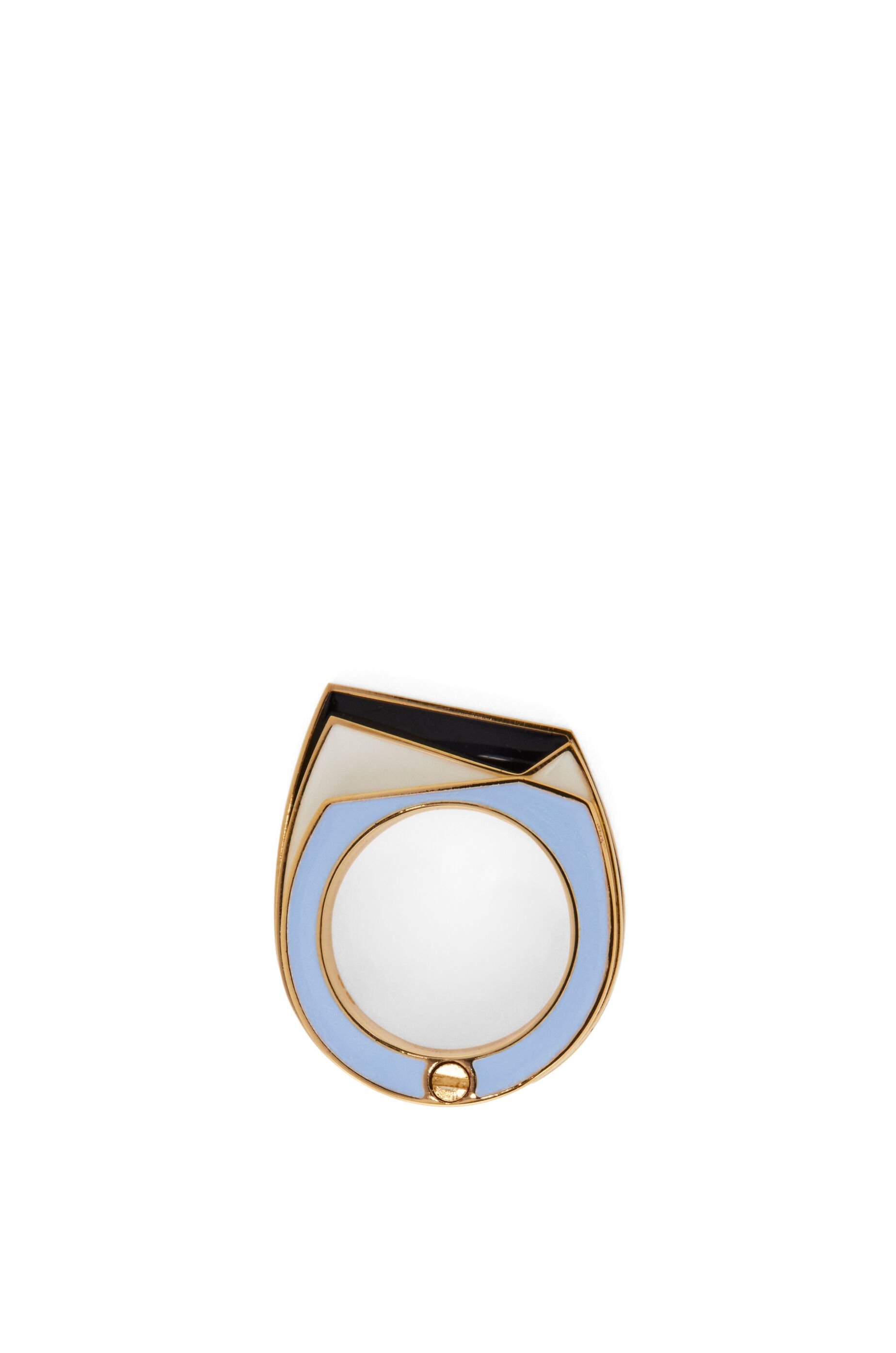 Stacked pivot ring in sterling silver and enamel - 5