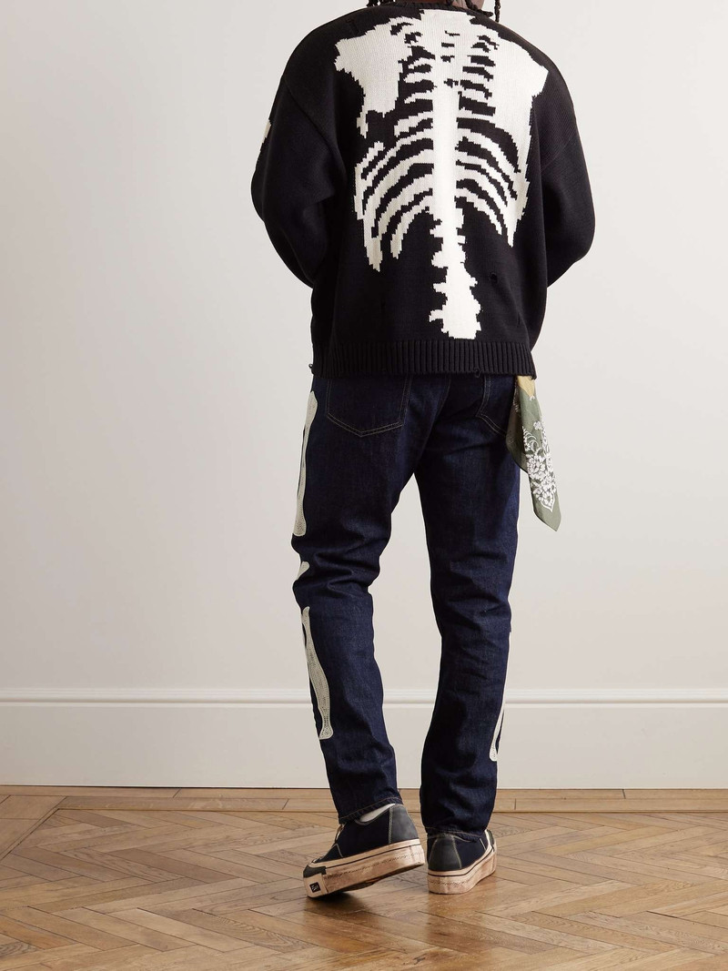 Kapital 5G Distressed Intarsia Cotton-Blend Sweater outlook