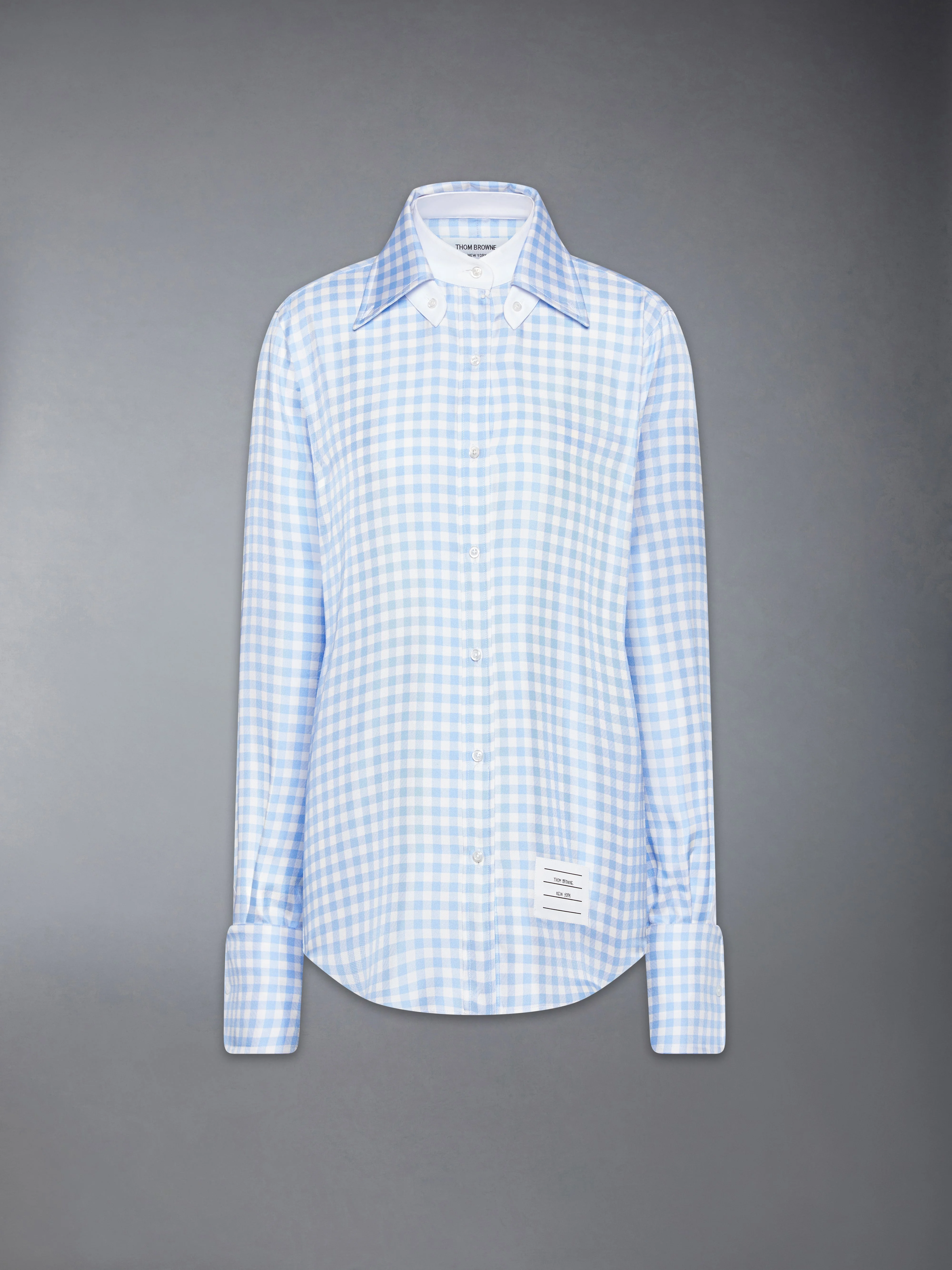 SILK TWILL GINGHAM SHIRT - 1