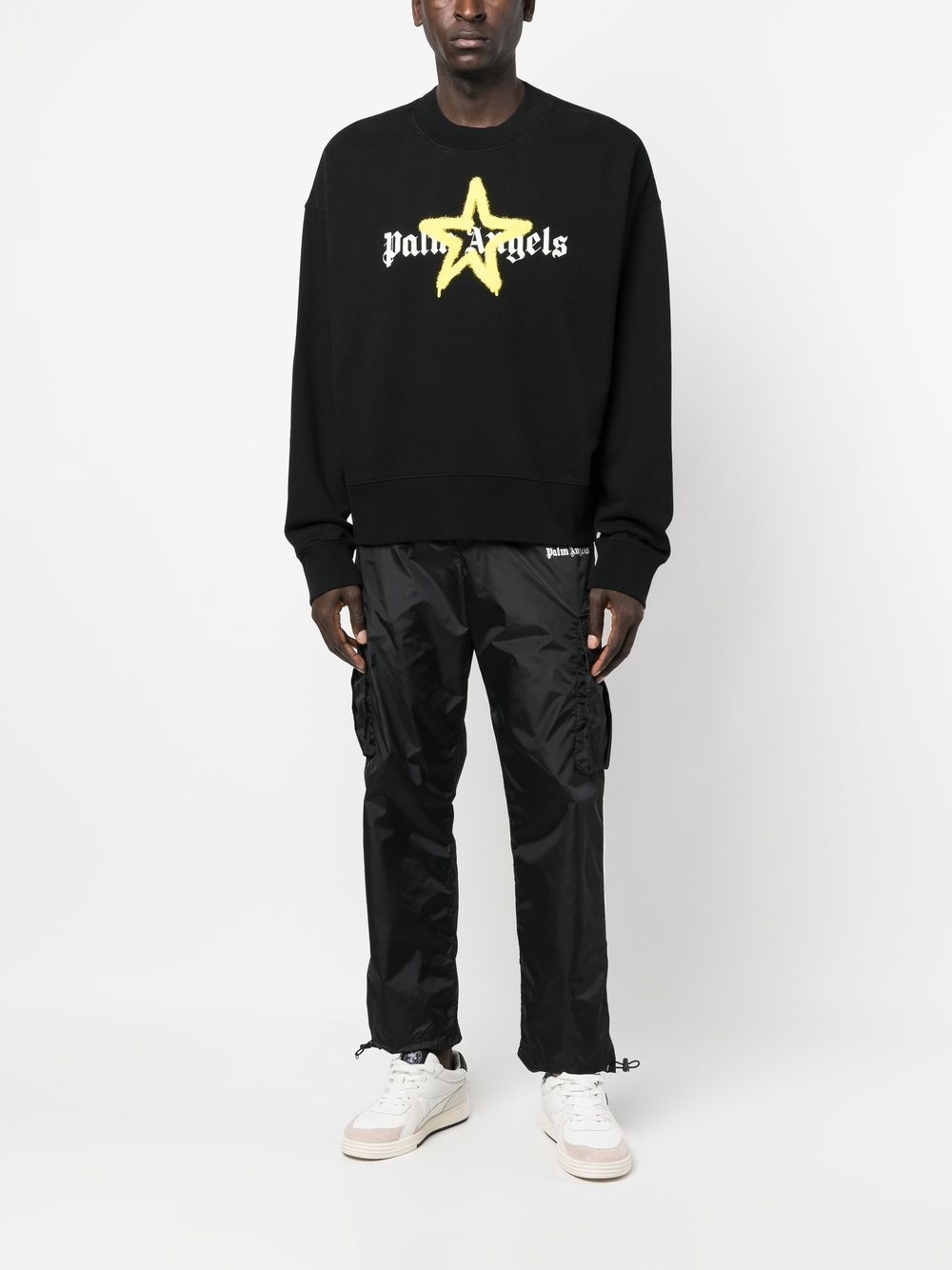 star sprayed-print sweatshirt - 2