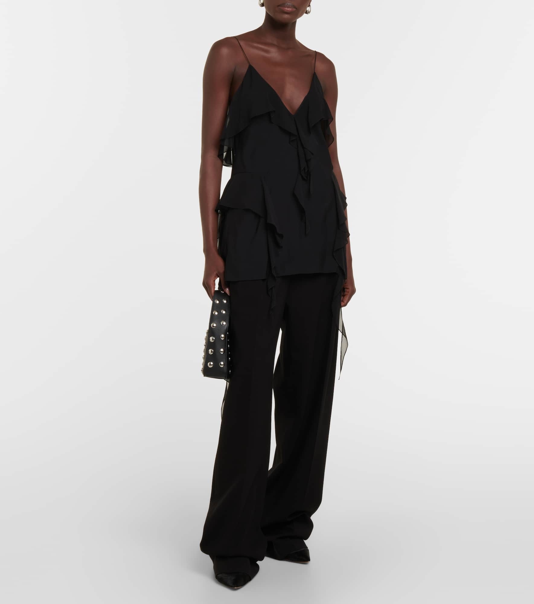 Piet ruffled silk chiffon top - 2
