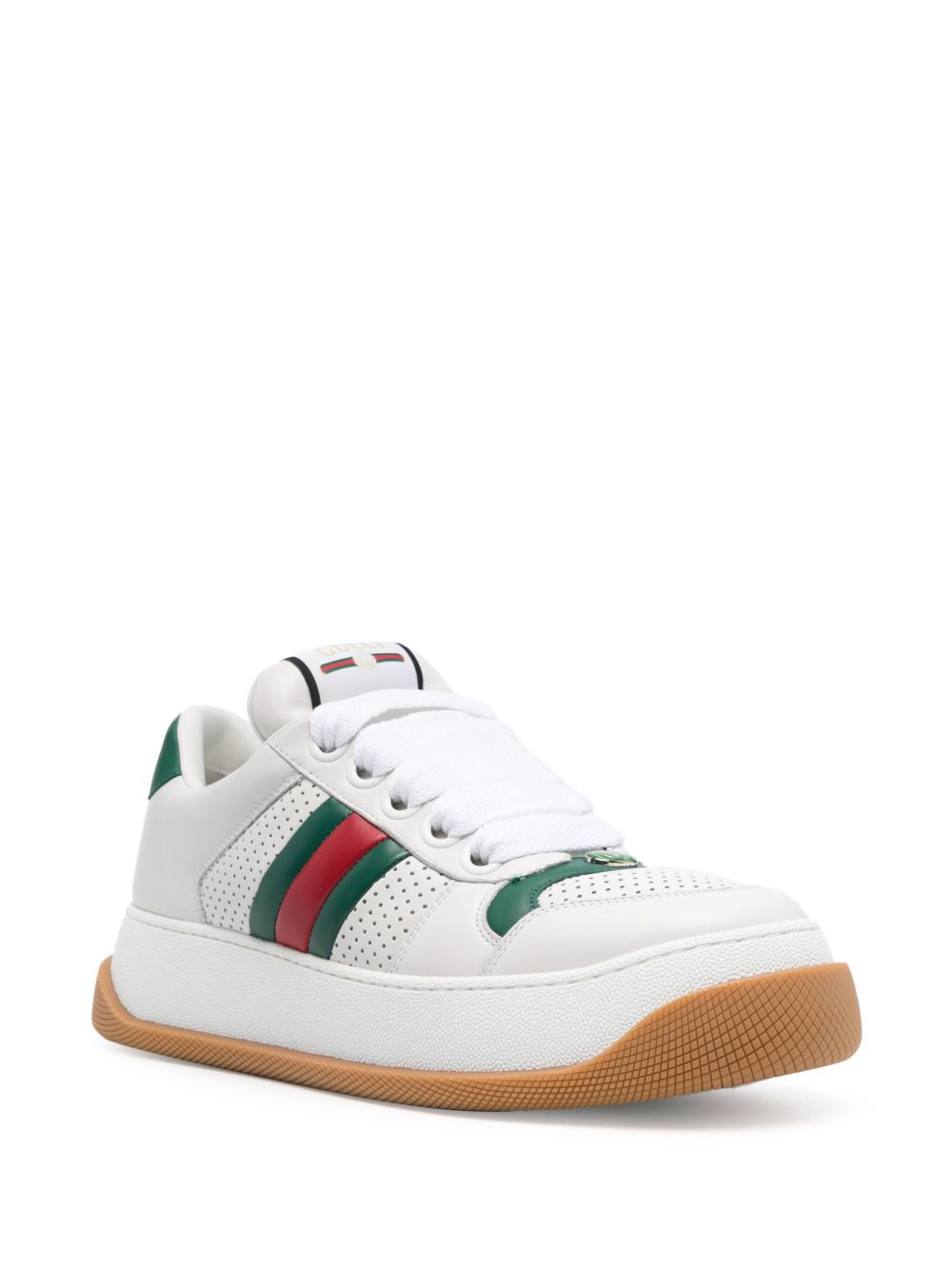 Screener lace-up leather sneakers - 2