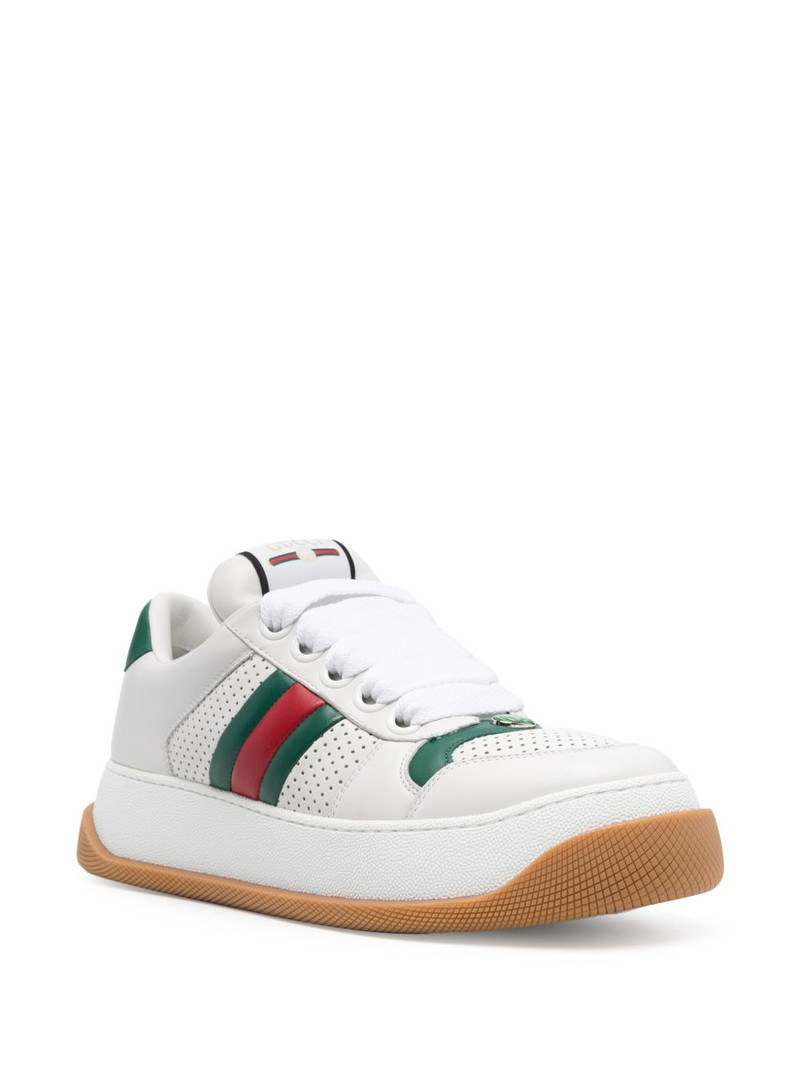 GUCCI Screener lace-up leather sneakers outlook