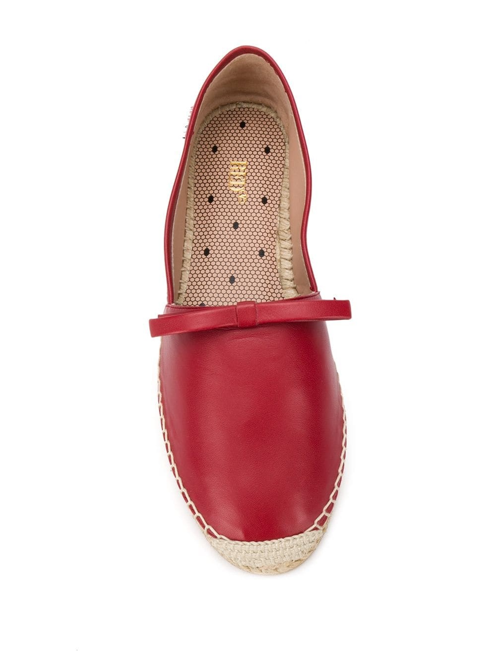 RED(V) bow ribbon detailed espadrilles - 4