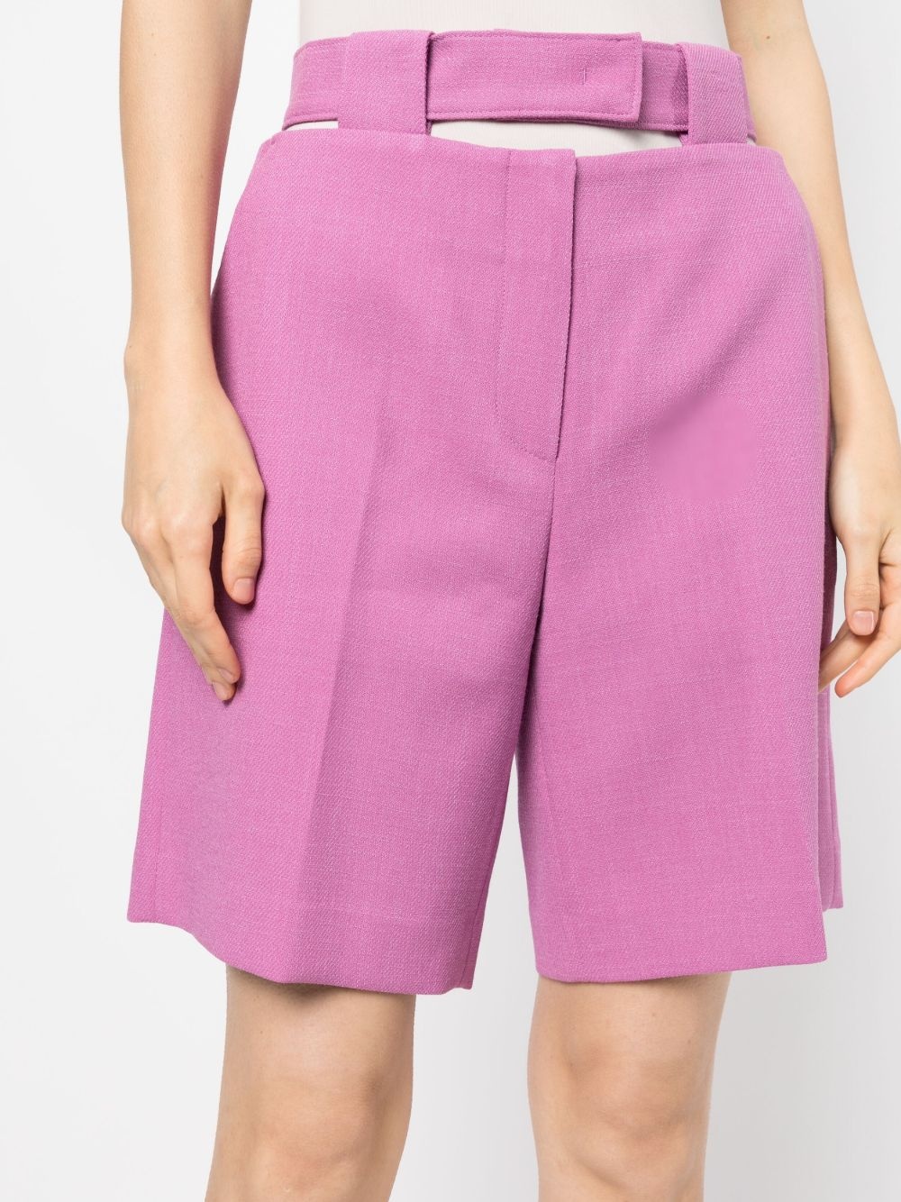 cut-out tailored shorts - 5