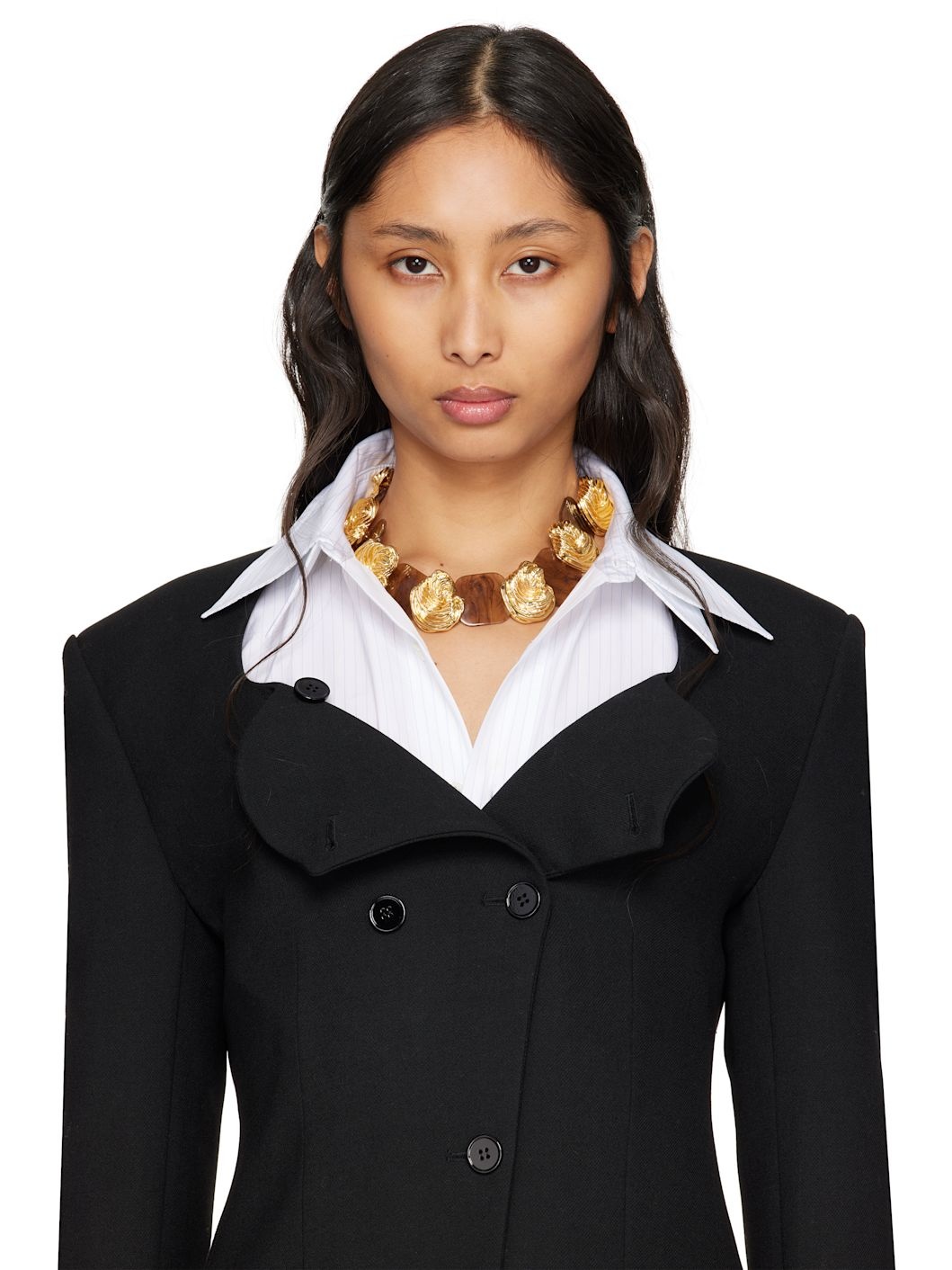 Gold & Brown Ibiza Formica Bold Necklace - 2