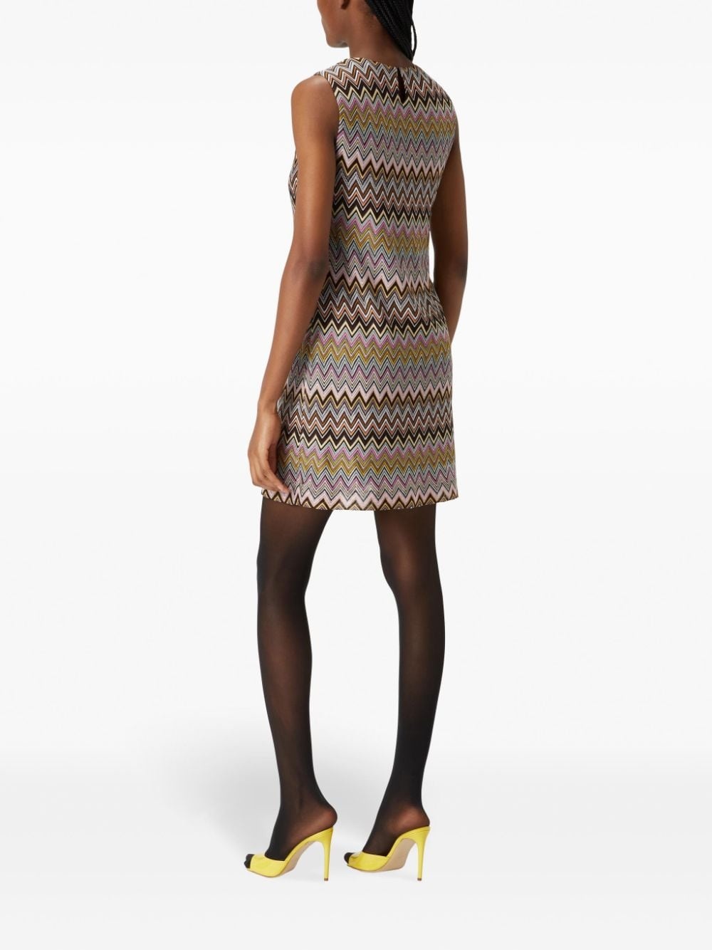 zigzag sleeveless mini dress - 3