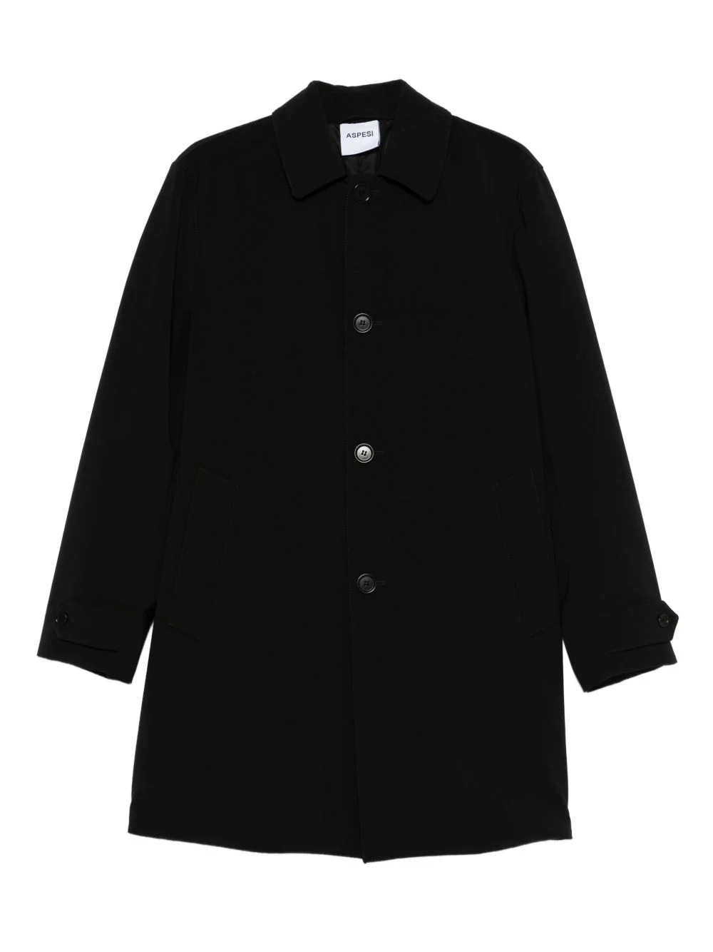 buttoned single-breasted coat - 1