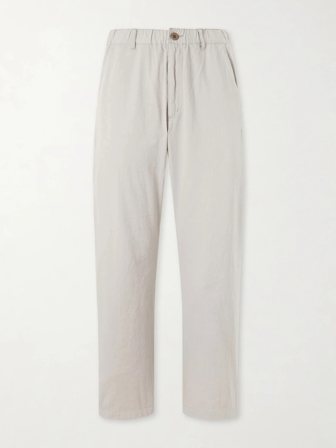 Straight-Leg Cotton-Twill Trousers - 1