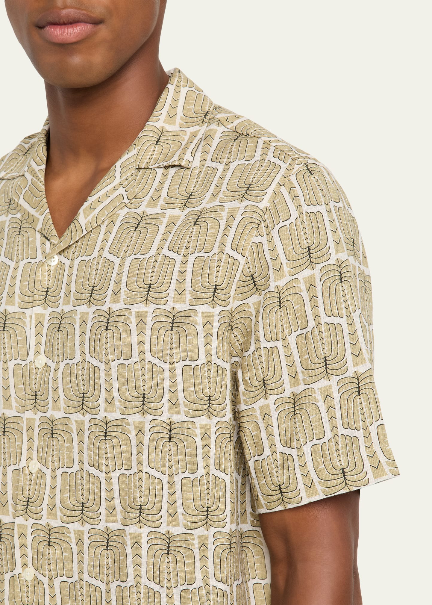Men's Roberto Palmeira Linen Camp Shirt - 5