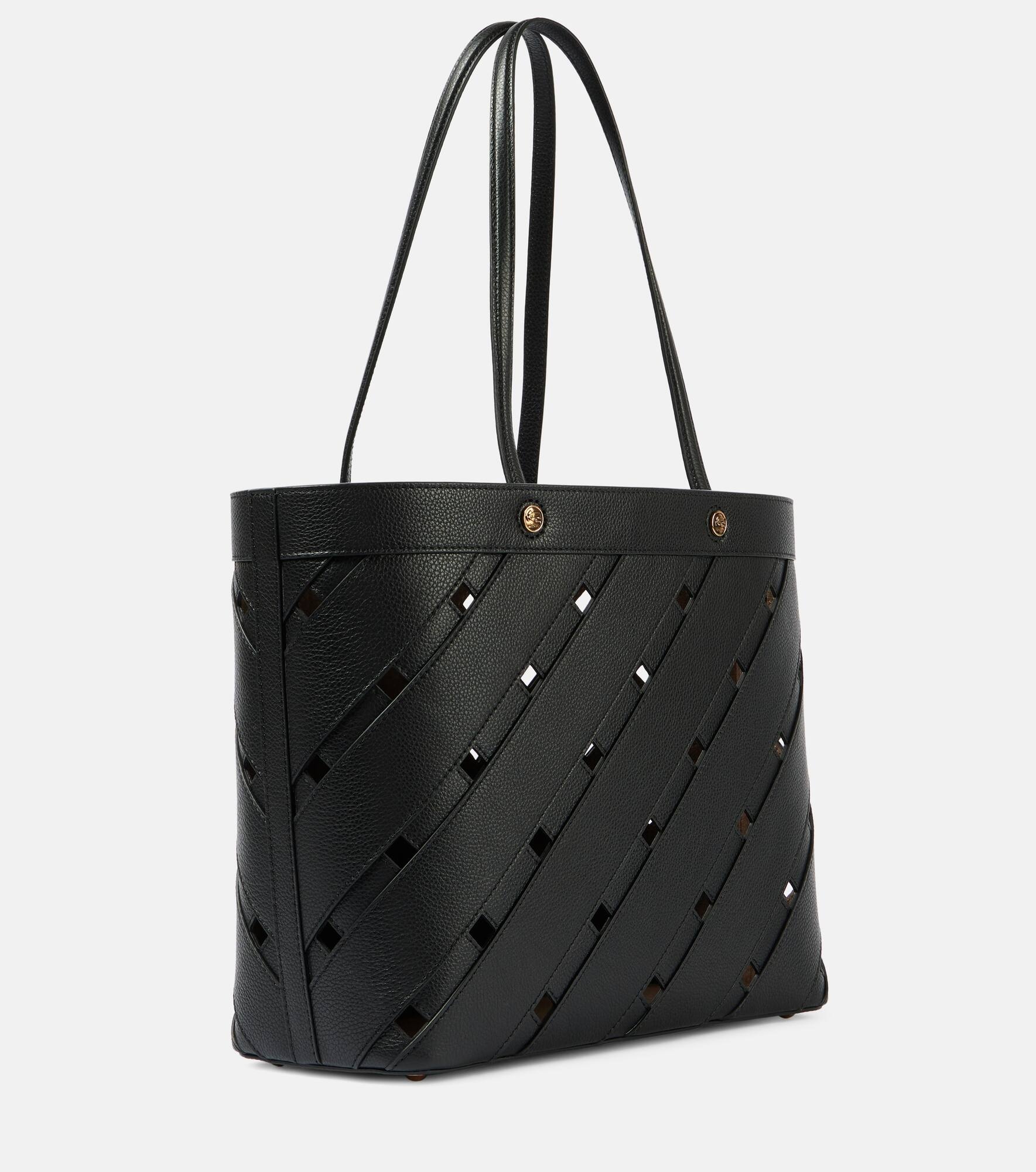 Medium leather shopper - 4