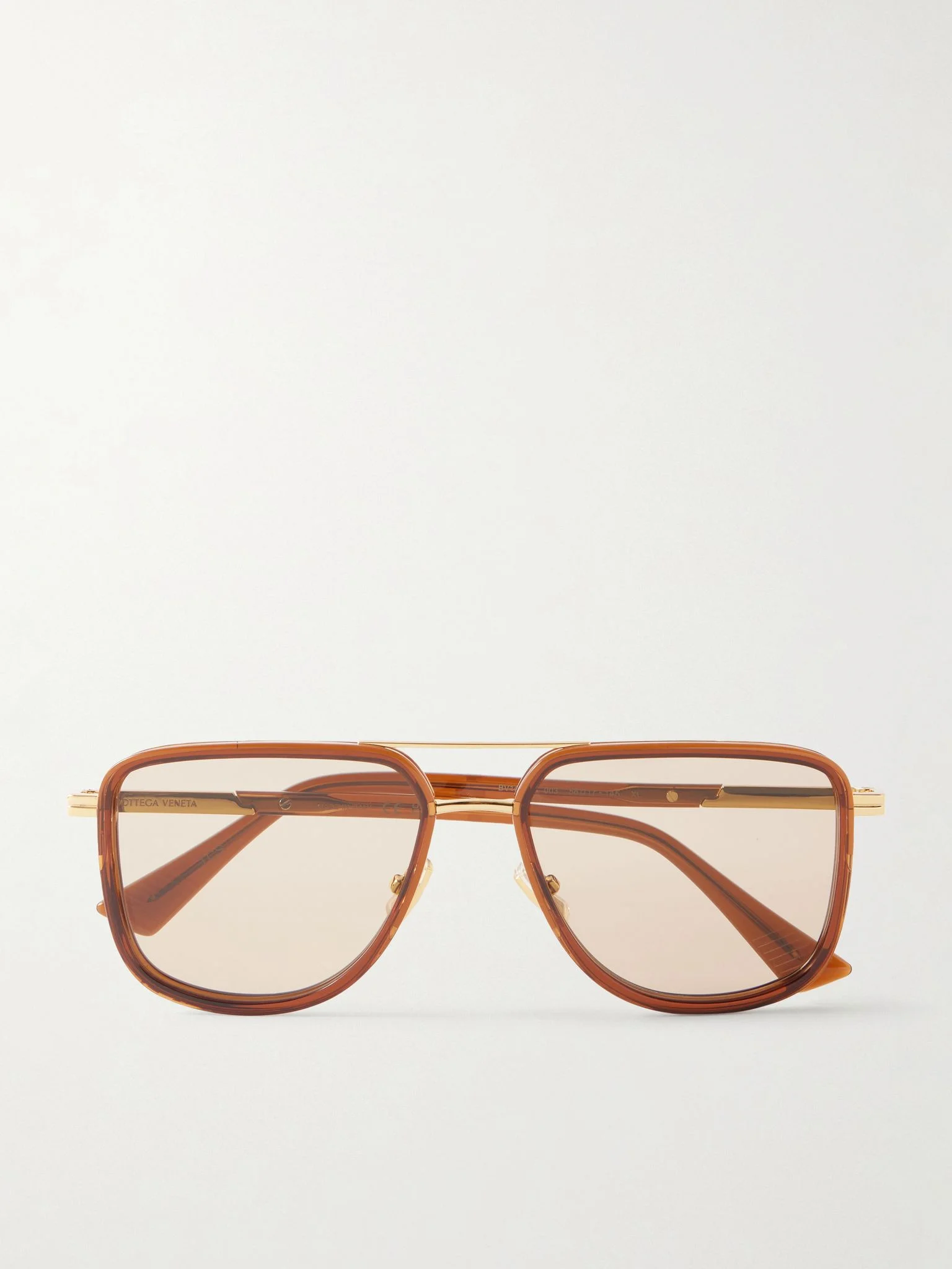 Aviator-style acetate sunglasses Brown - 1