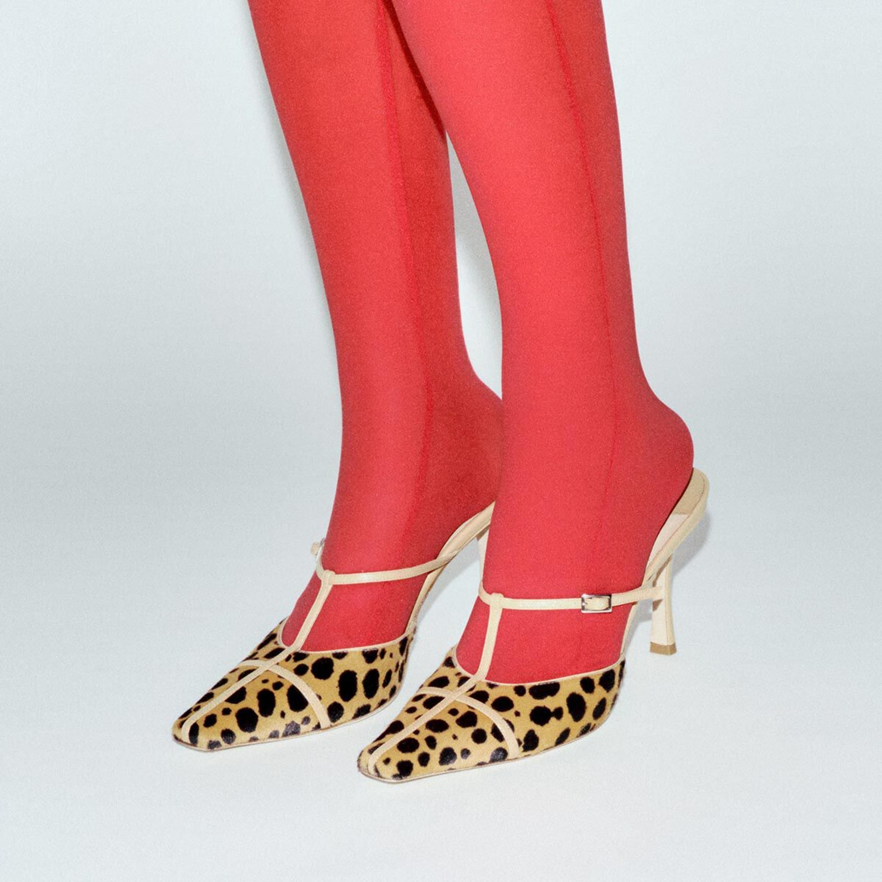 Gloria Mule 85
Natural Cheetah Print Pony Leather Mules - 6