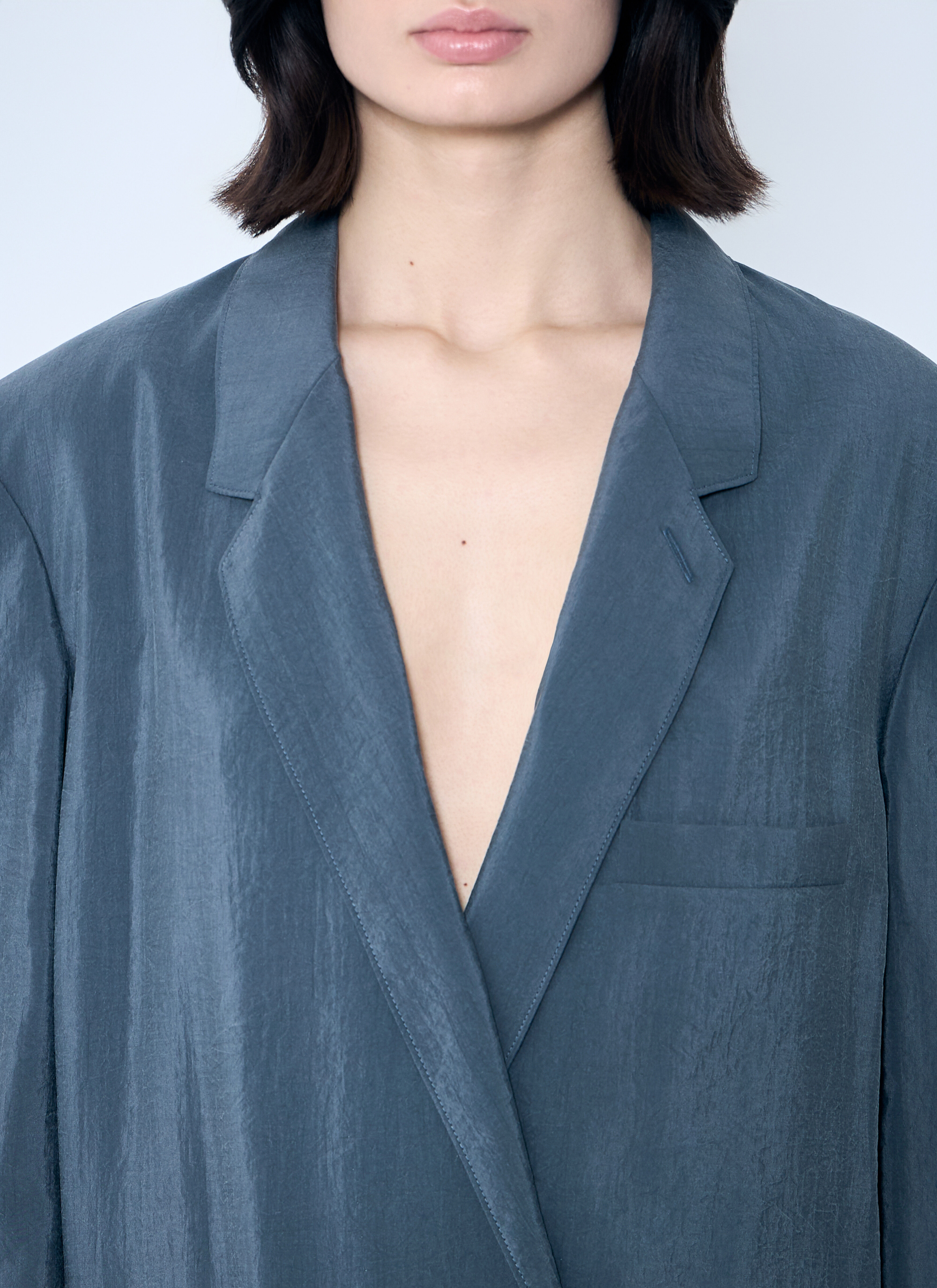 Soft Tailored Double-Breasted Blazer - 5