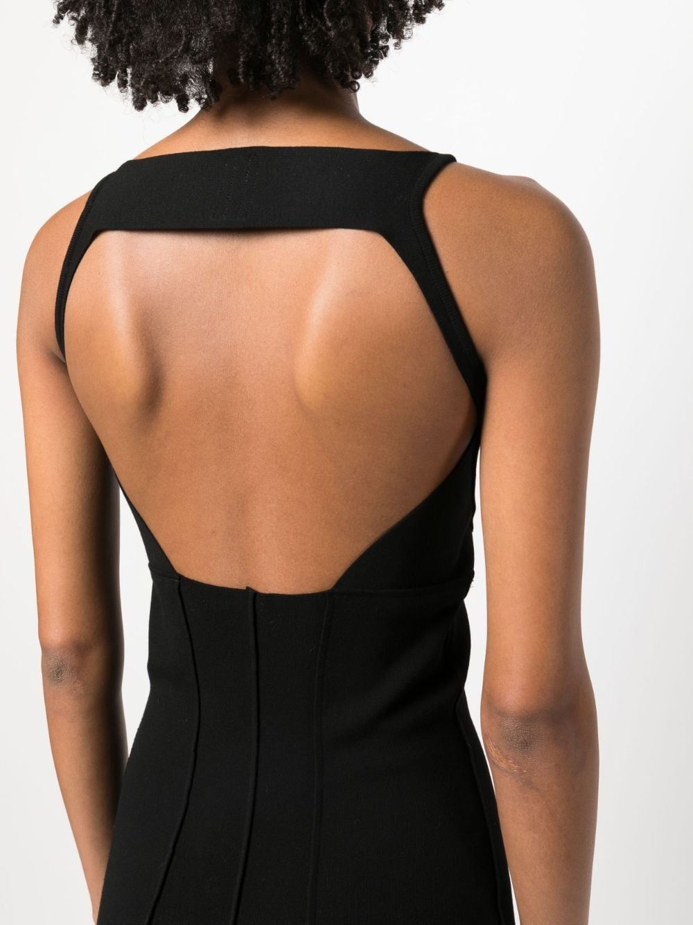 cut-out sleeveless maxi dress - 5