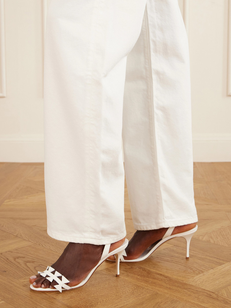 Manolo Blahnik Cigaurasli 70 Leather Slingback Sandals outlook